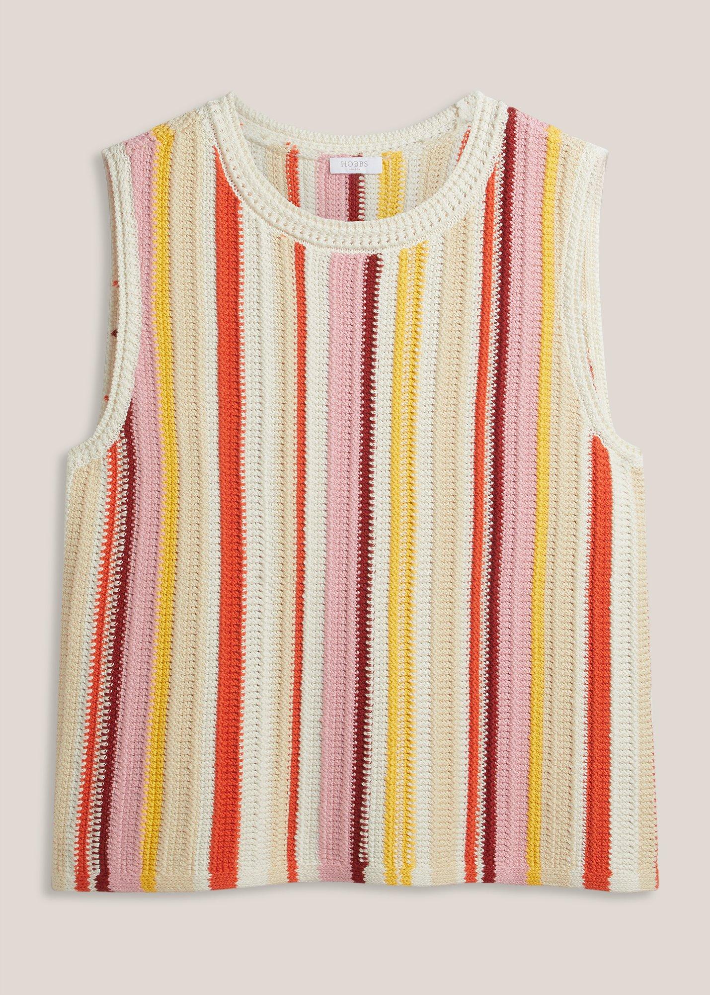 Zadie Cotton Stripe Knitted Tank 
