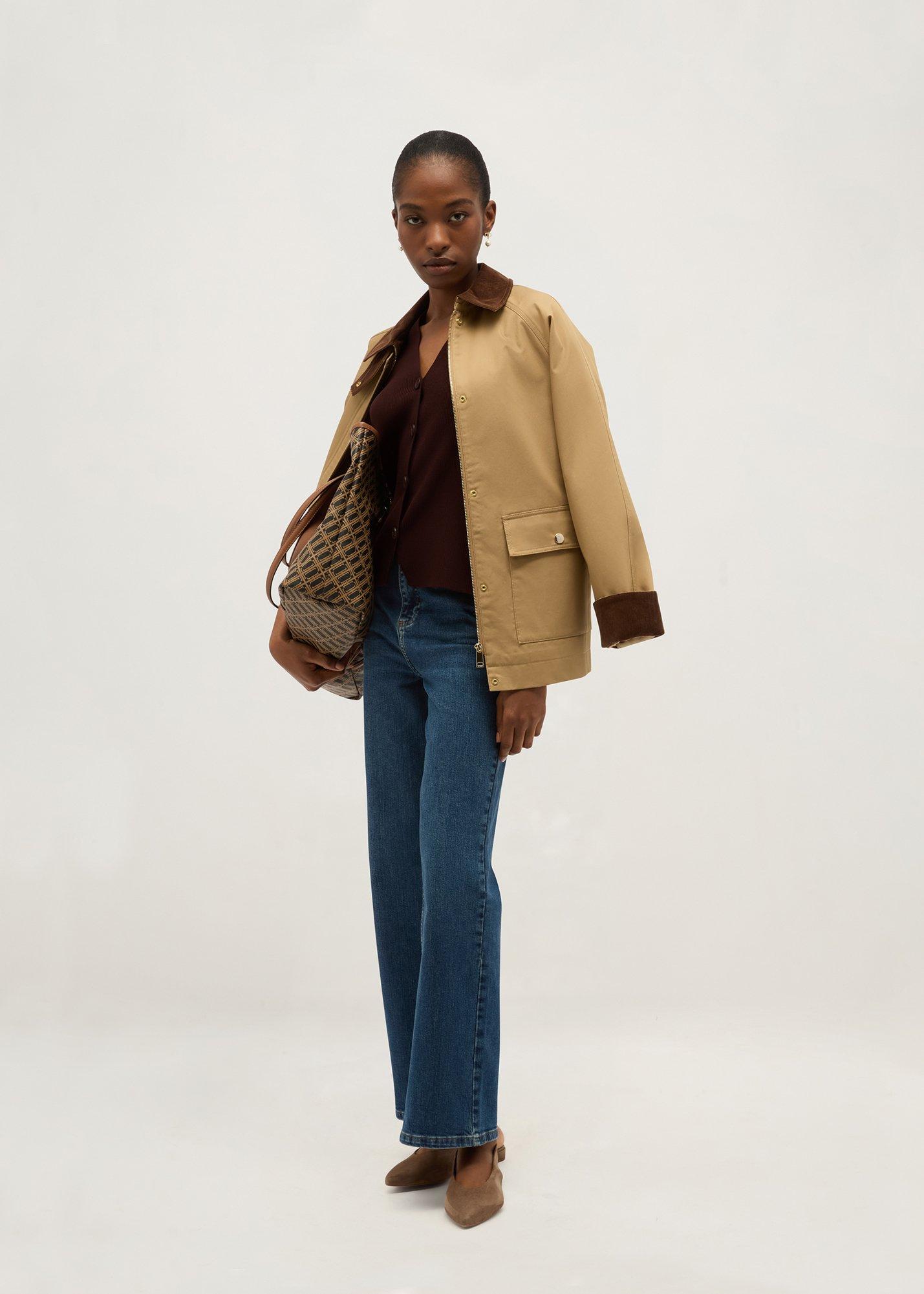 Fran Ribbed Knitted Vest, Alder Brown, hi-res