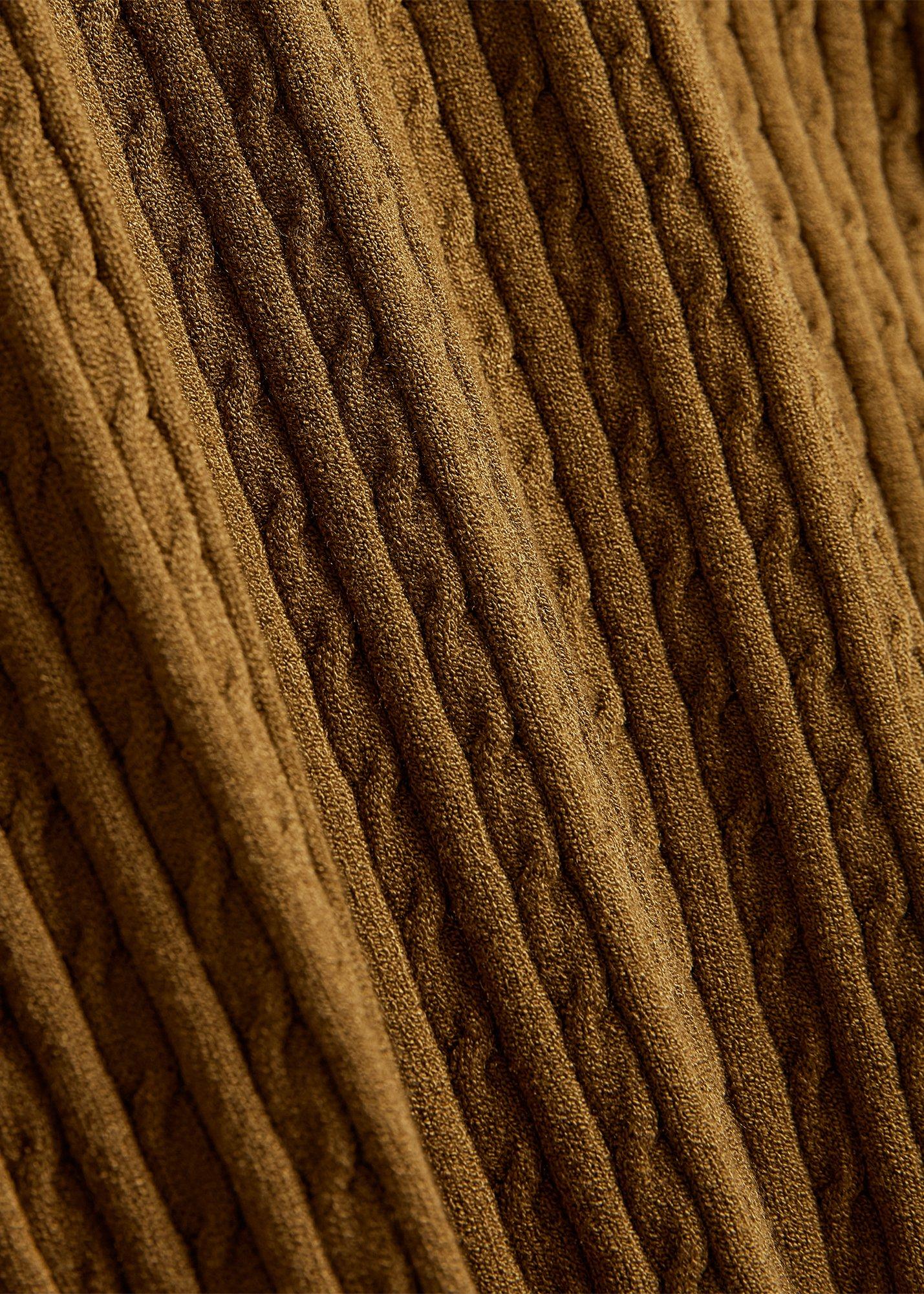 Iris Cable Jumper, Khaki Green, hi-res