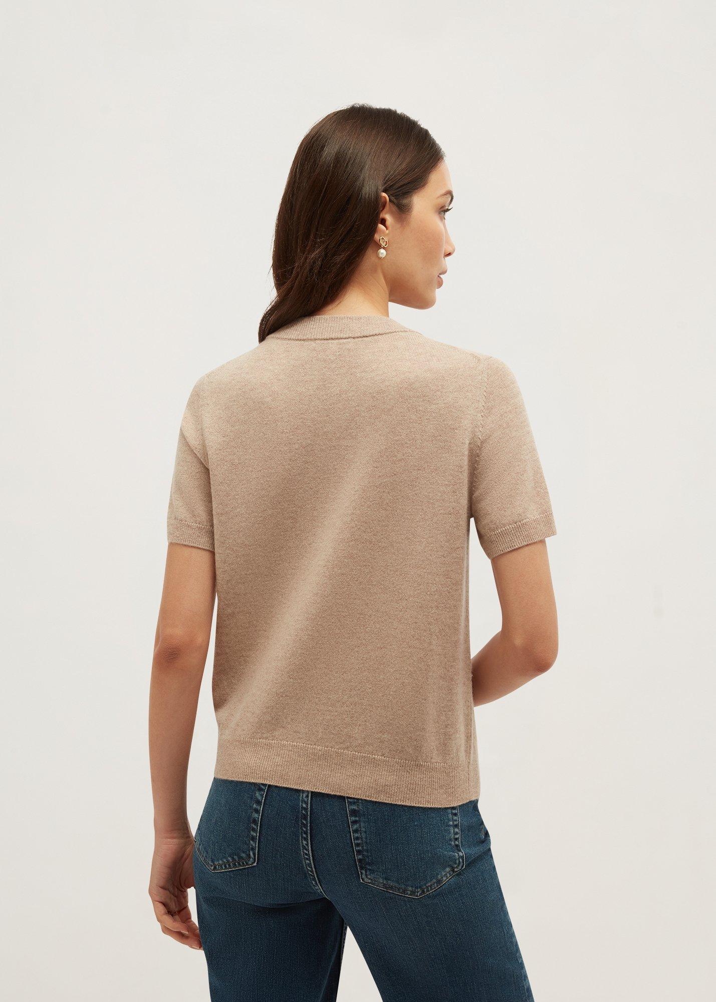 Kimmi Wool Cashmere Cardigan, Oatmeal Marl, hi-res