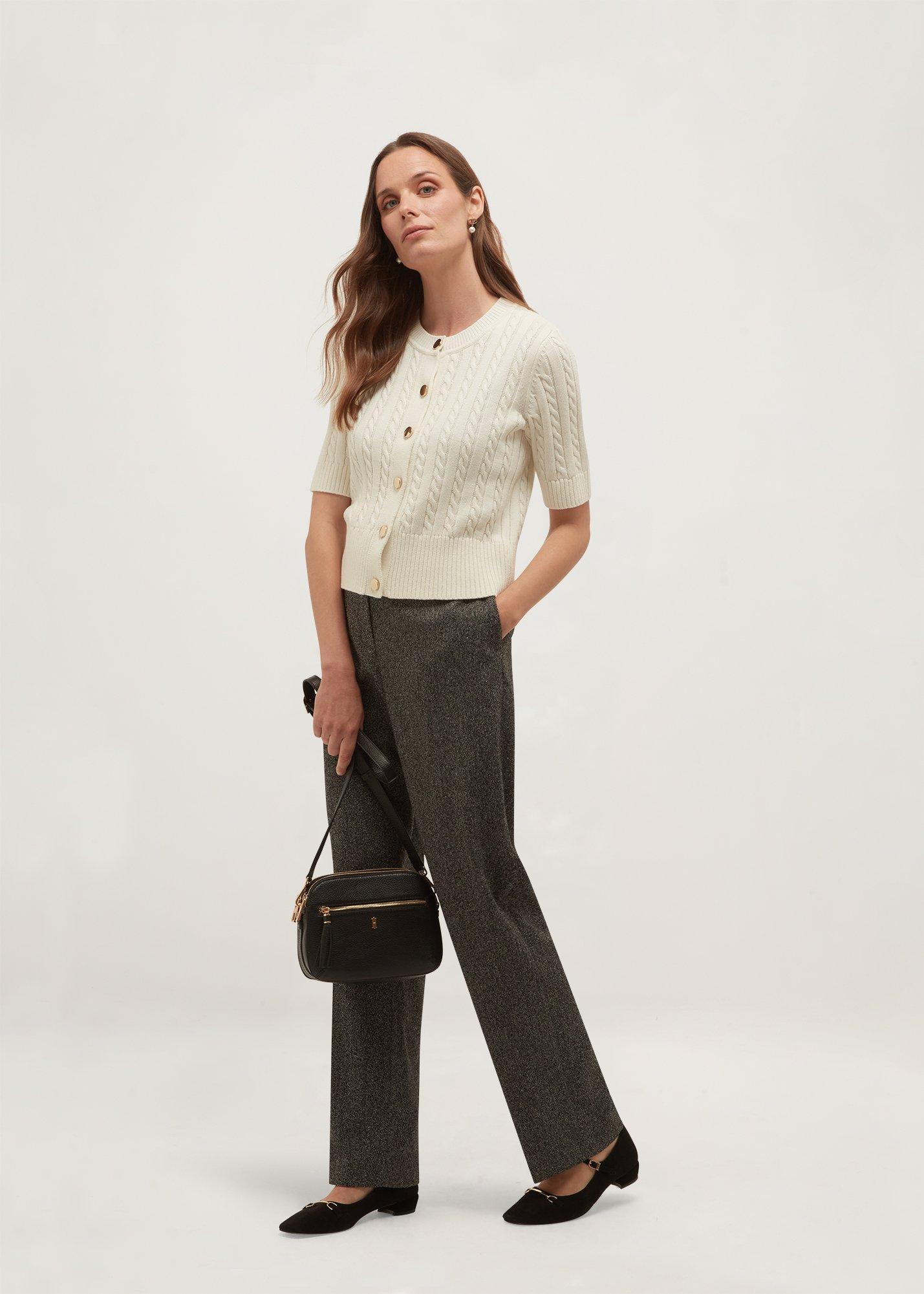 Losie Cable Cardigan, Ivory, hi-res