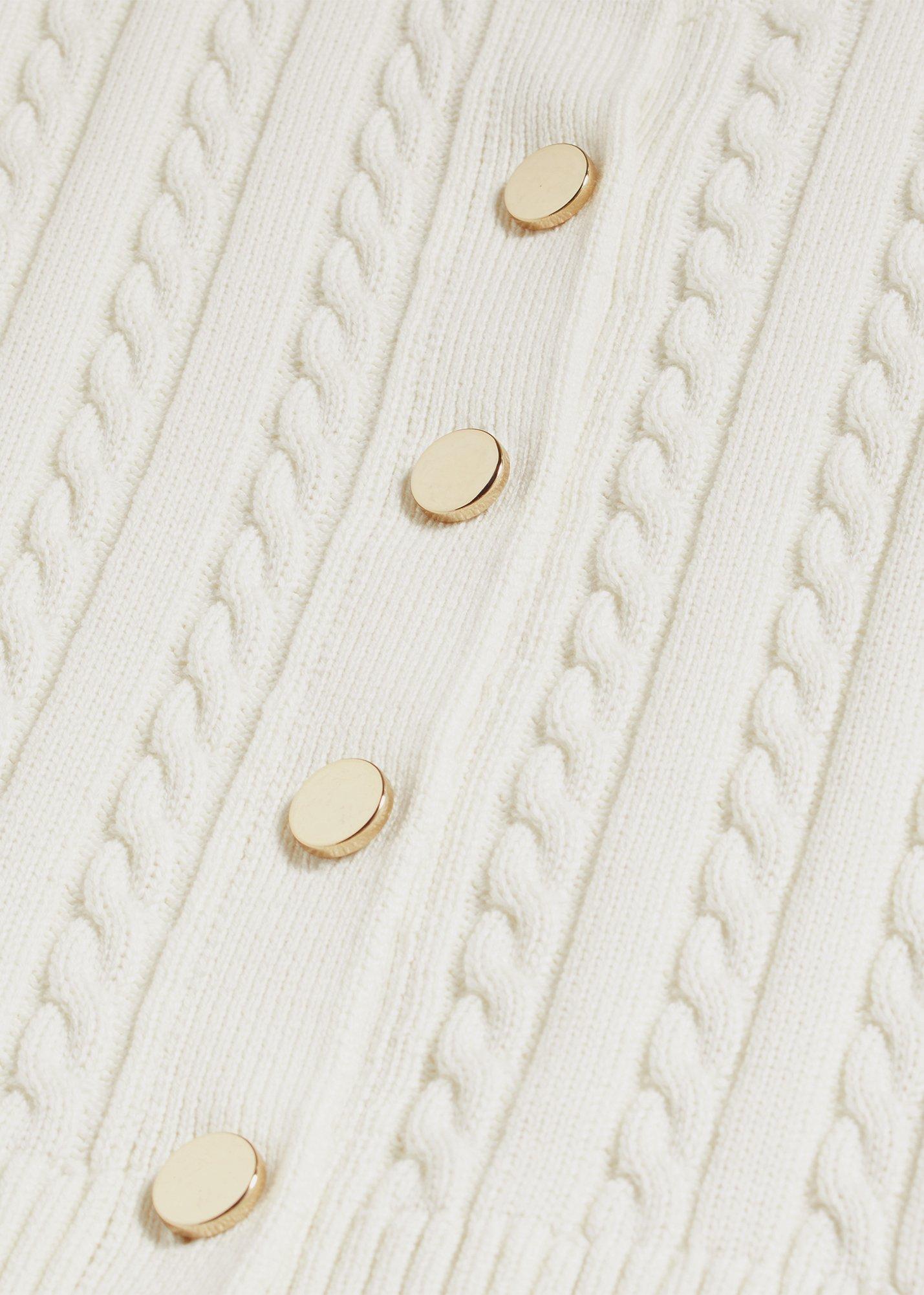 Losie Cable Cardigan, Ivory, hi-res