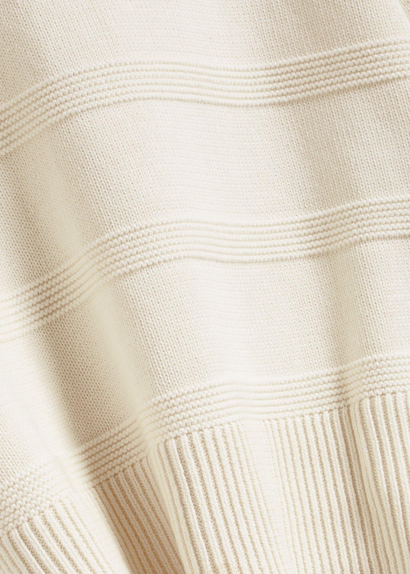 June Cotton Textured Jumper, Warm Ivory, hi-res