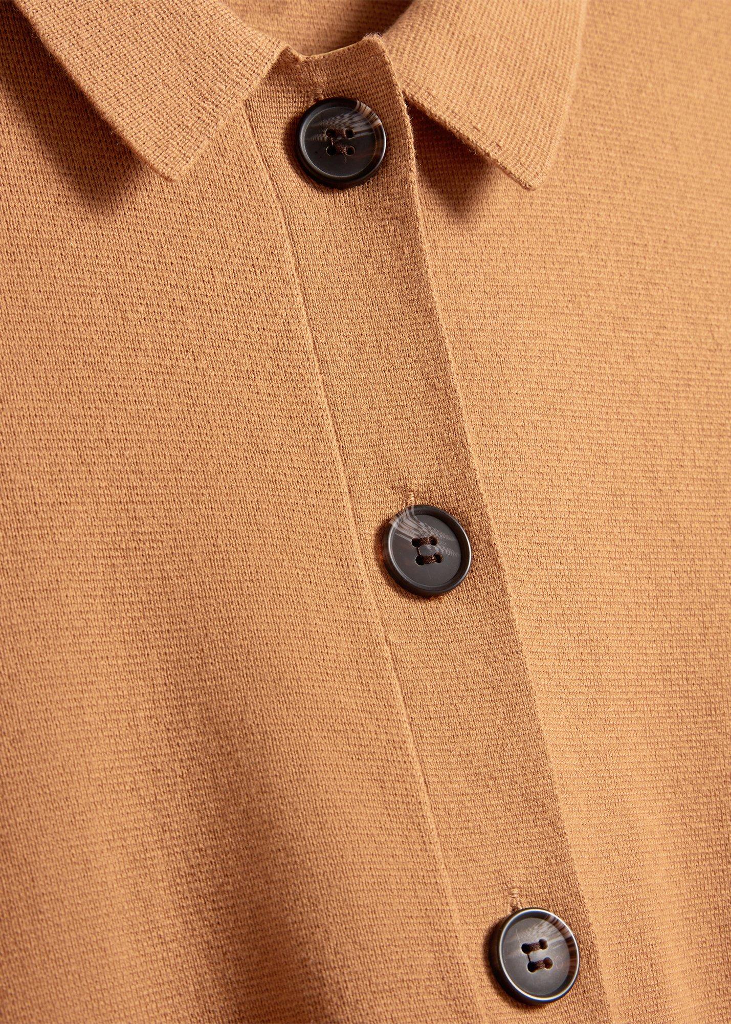 Elle Short Sleeve Knitted Jacket, Camel, hi-res