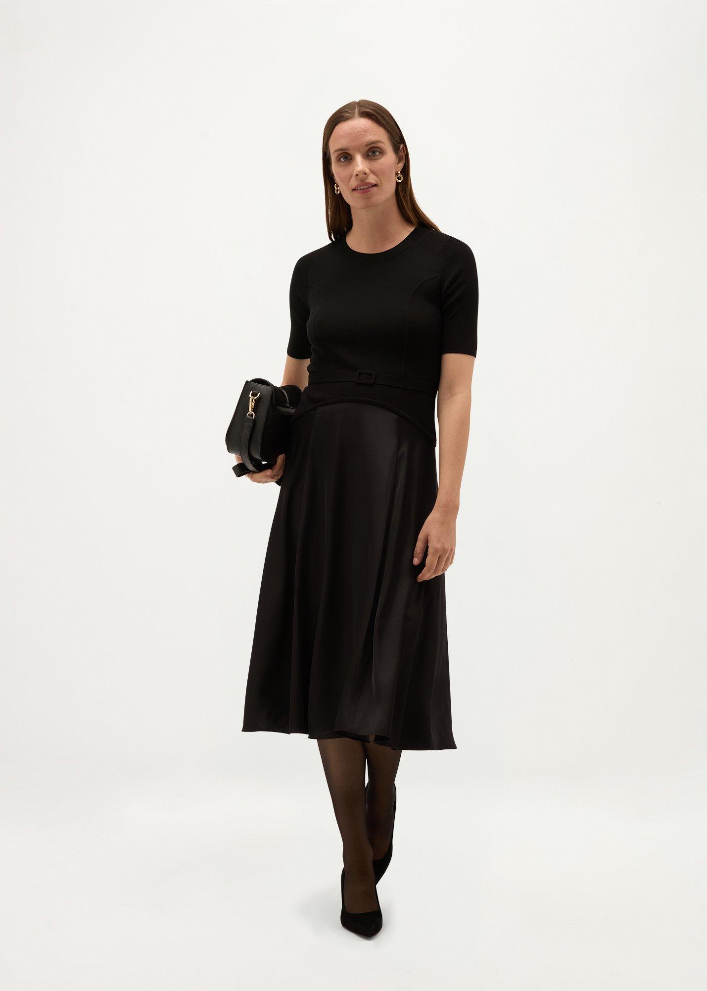 Nadia Knitted Dress, Black, hi-res