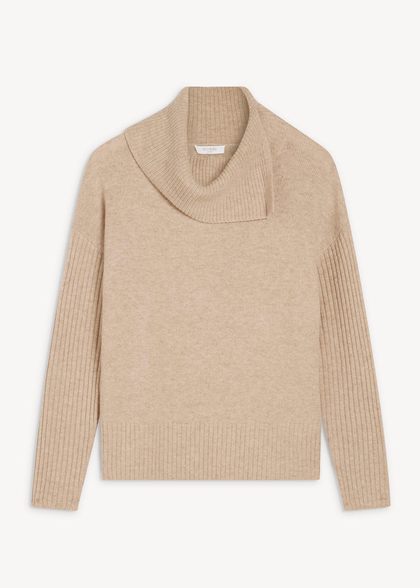 Irene Shawl Neck Jumper With Wool
