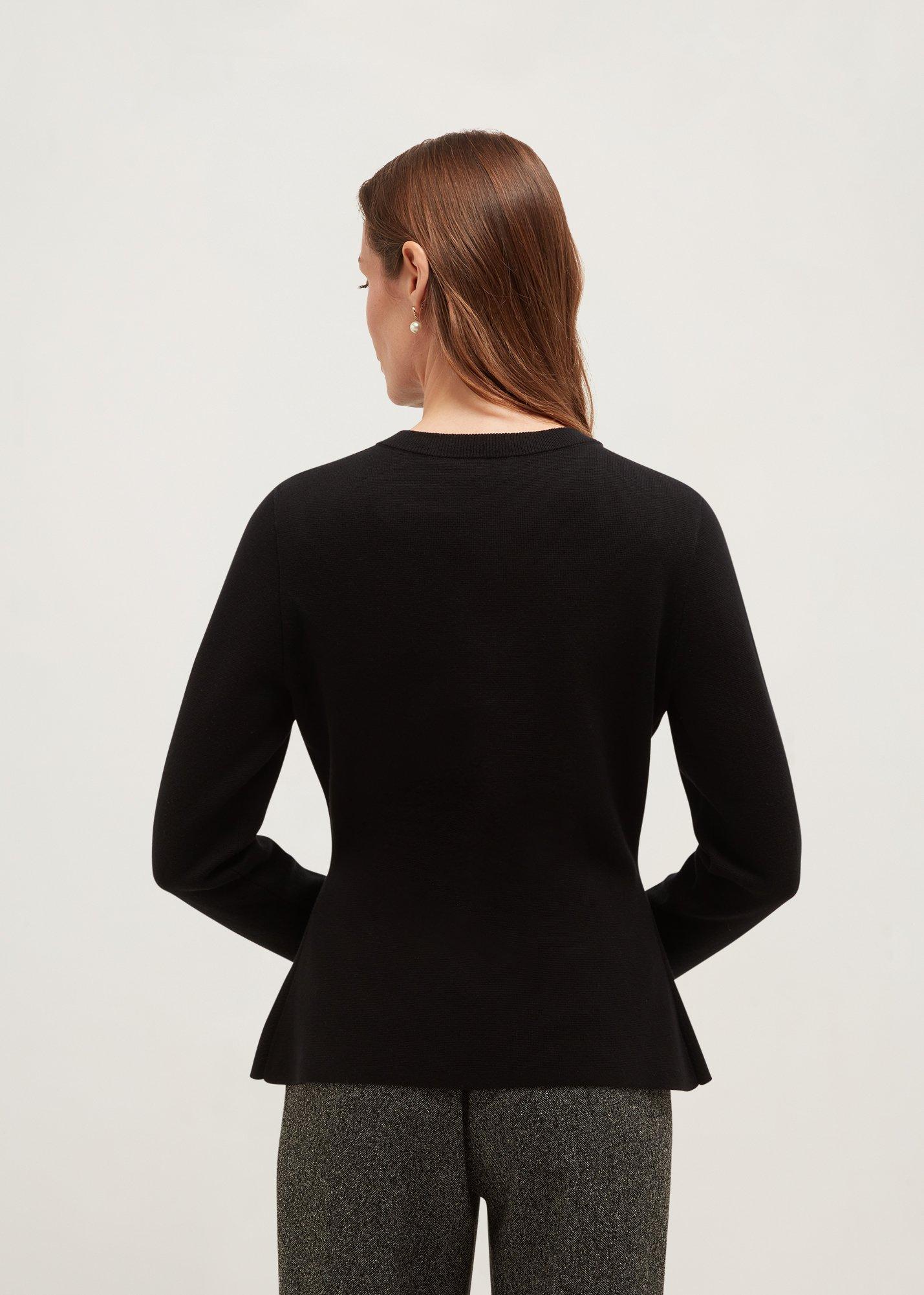 Tia Cinched Cardigan, Black, hi-res