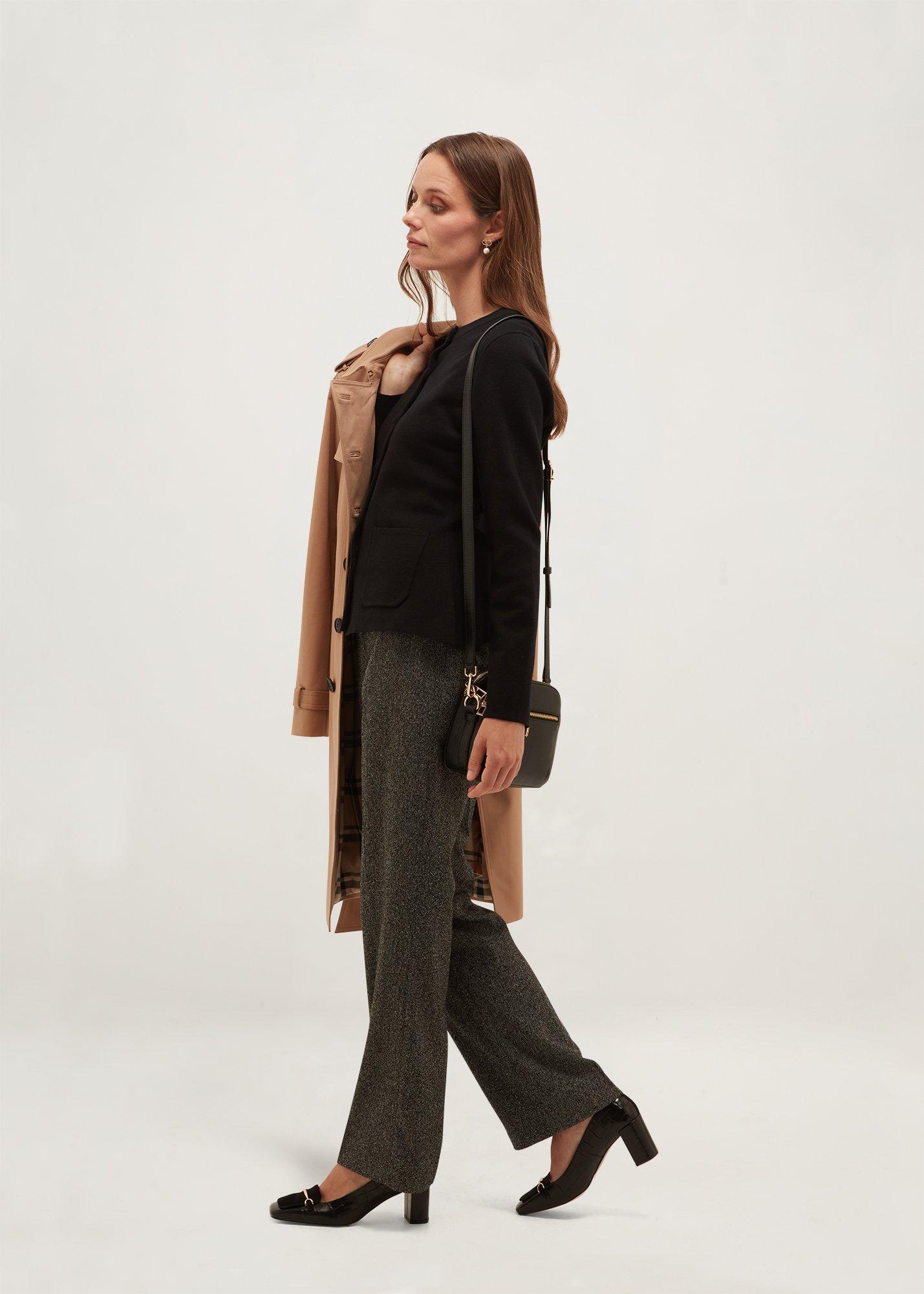 Tia Cinched Cardigan, Black, hi-res