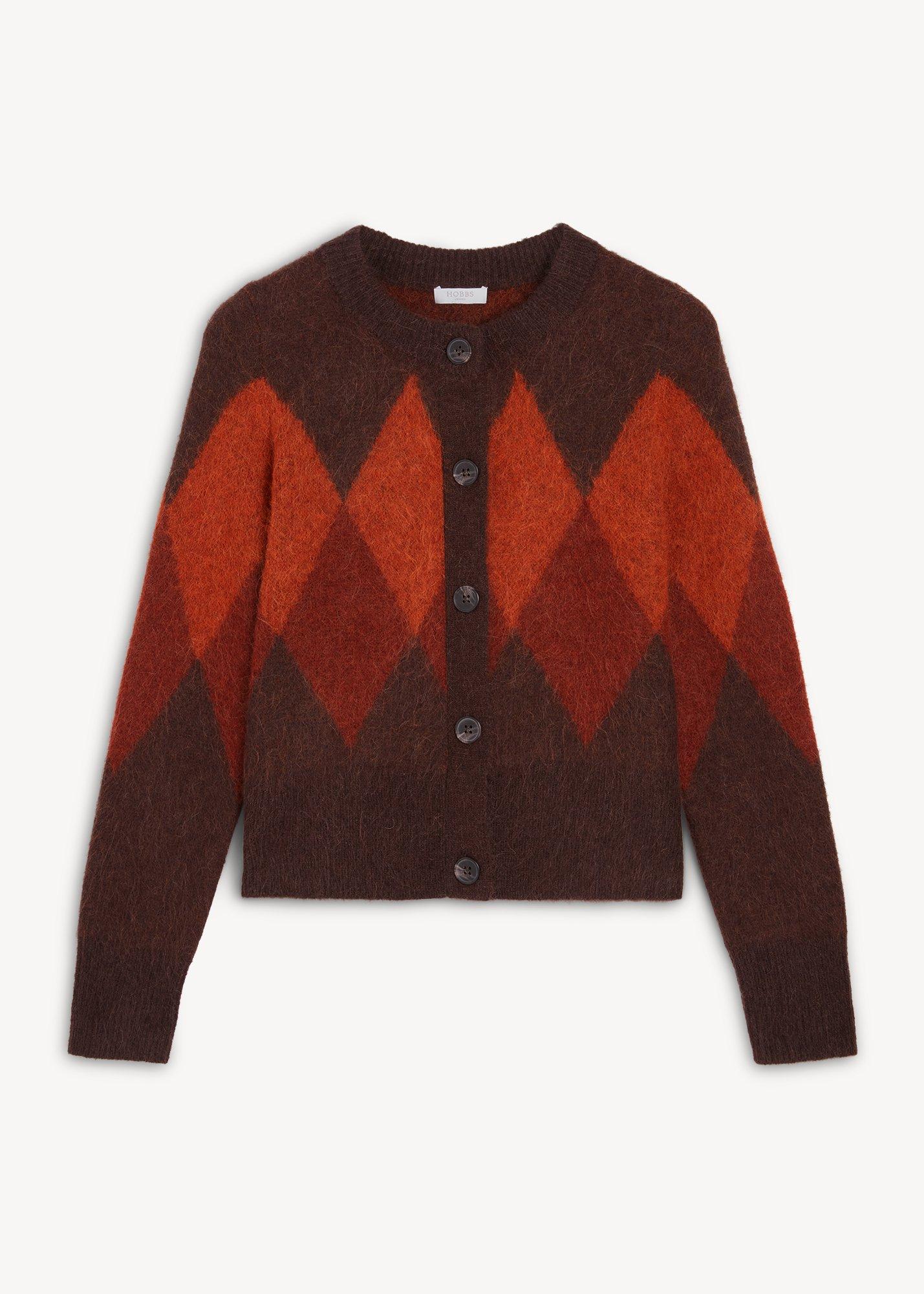 Izzy Argyle Cardigan With Wool