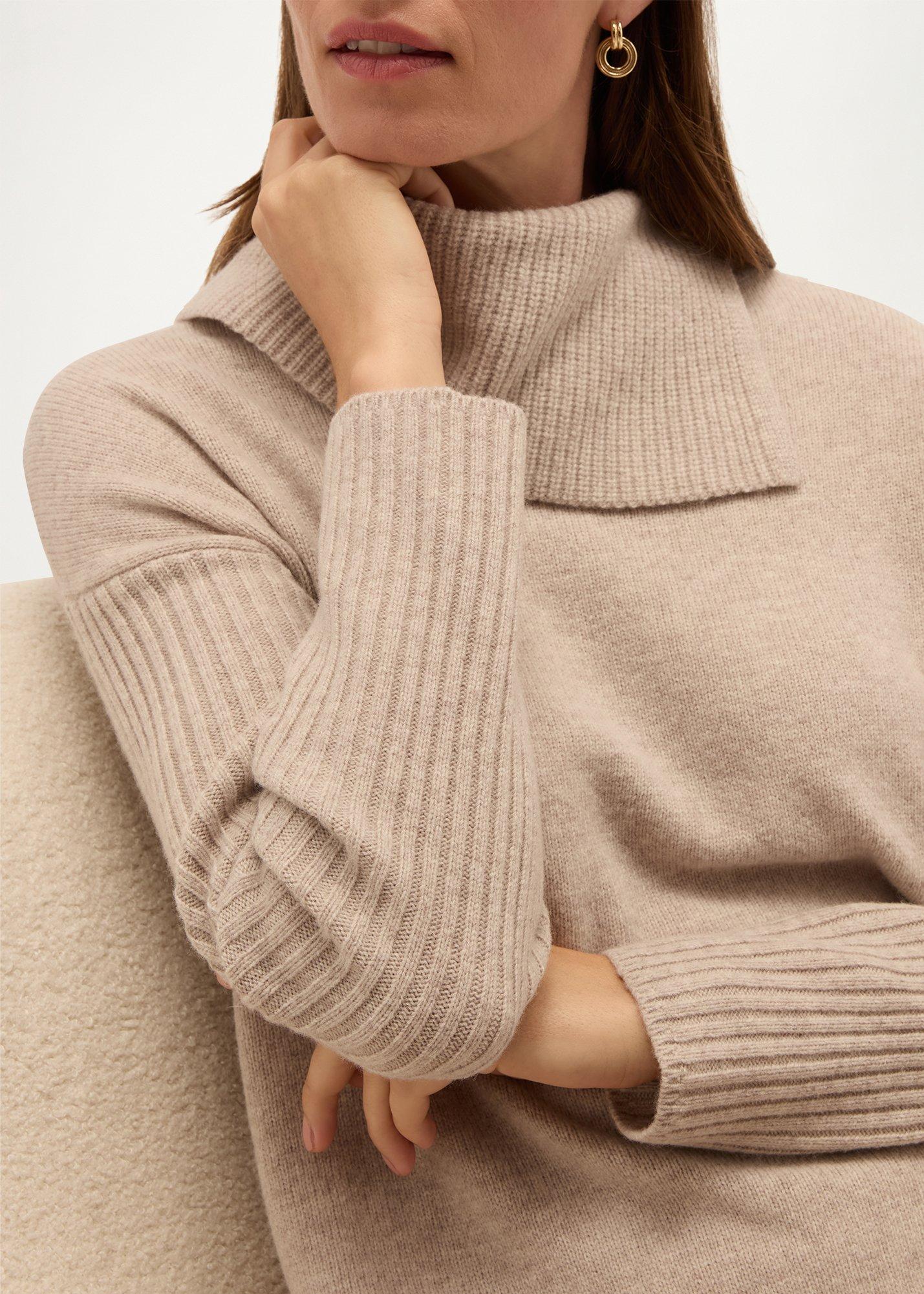 Irene Knitted Dress, Oatmeal Marl, hi-res
