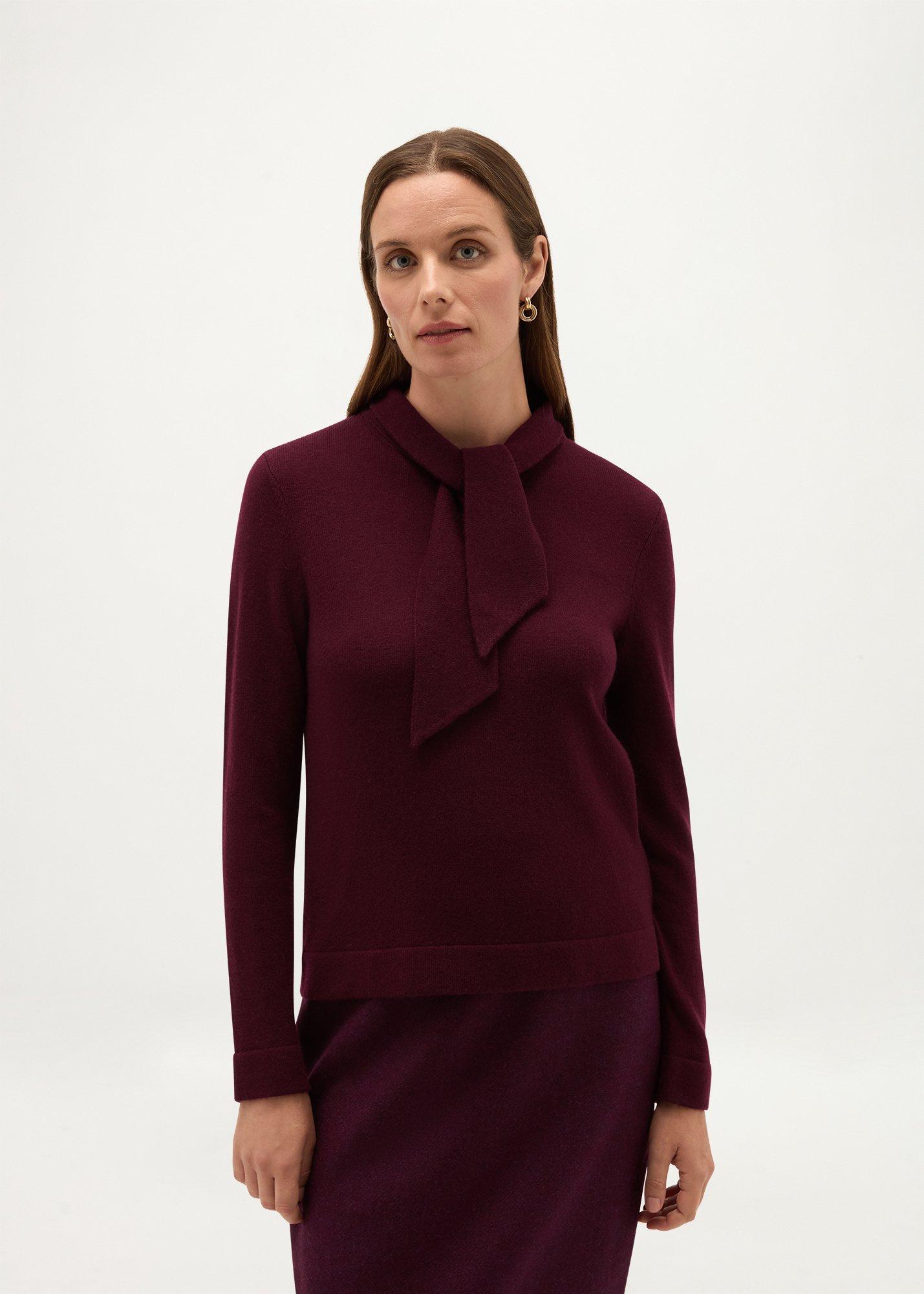Mabel Wool Cashmere Tie Neck Jumper