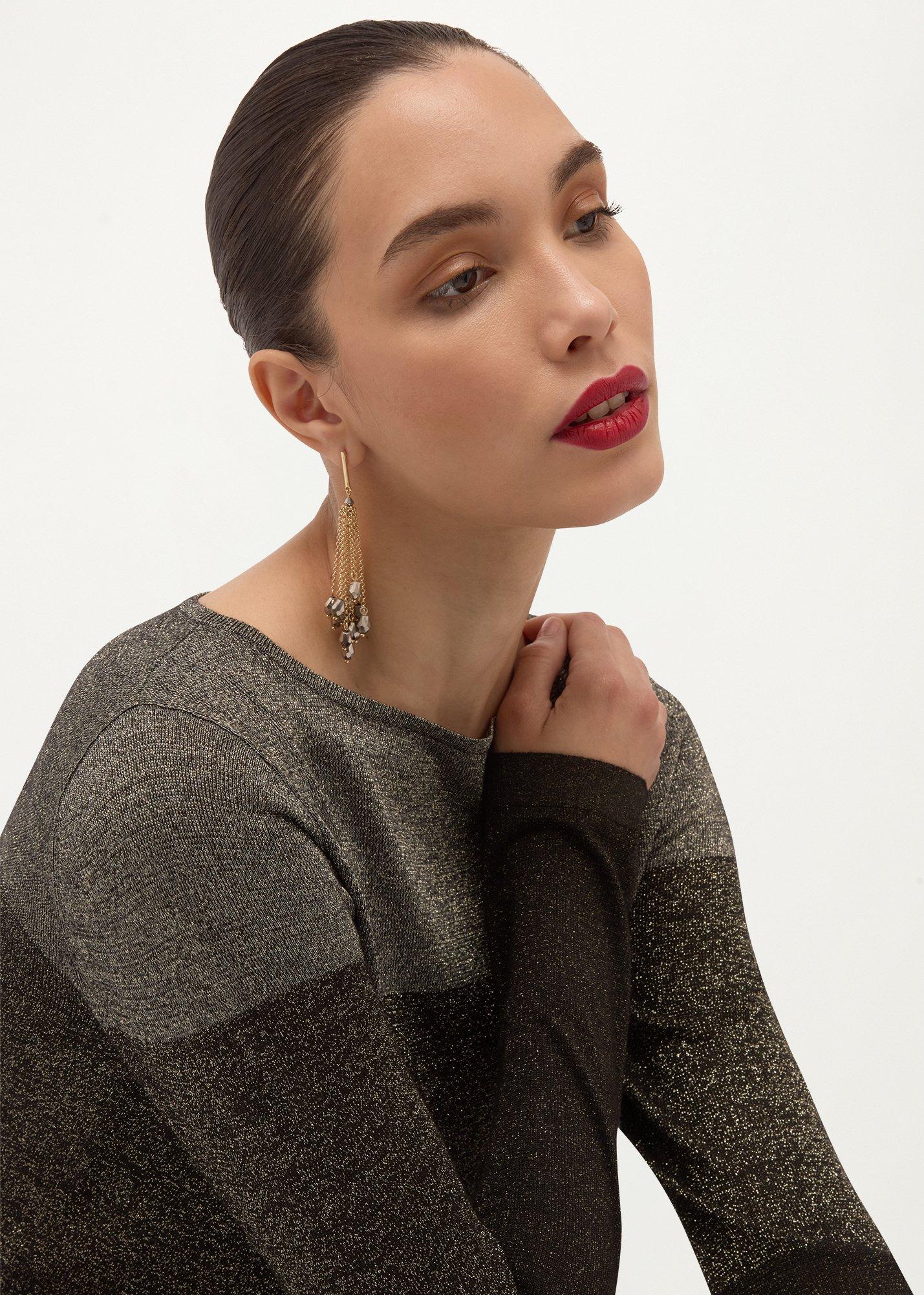 Alice Sparkle Jumper, Black Gold, hi-res