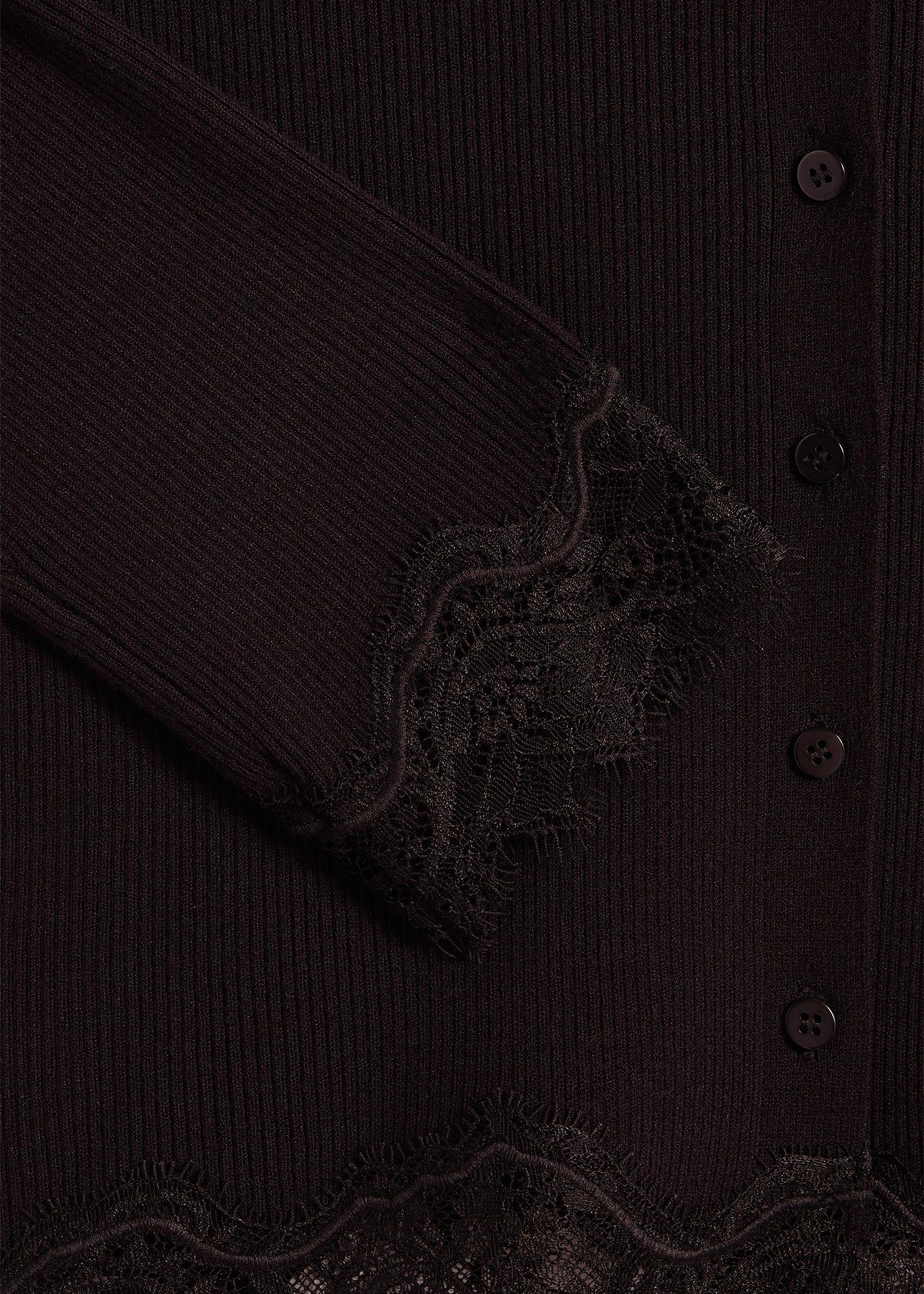 Suri Lace Cardigan, Black, hi-res