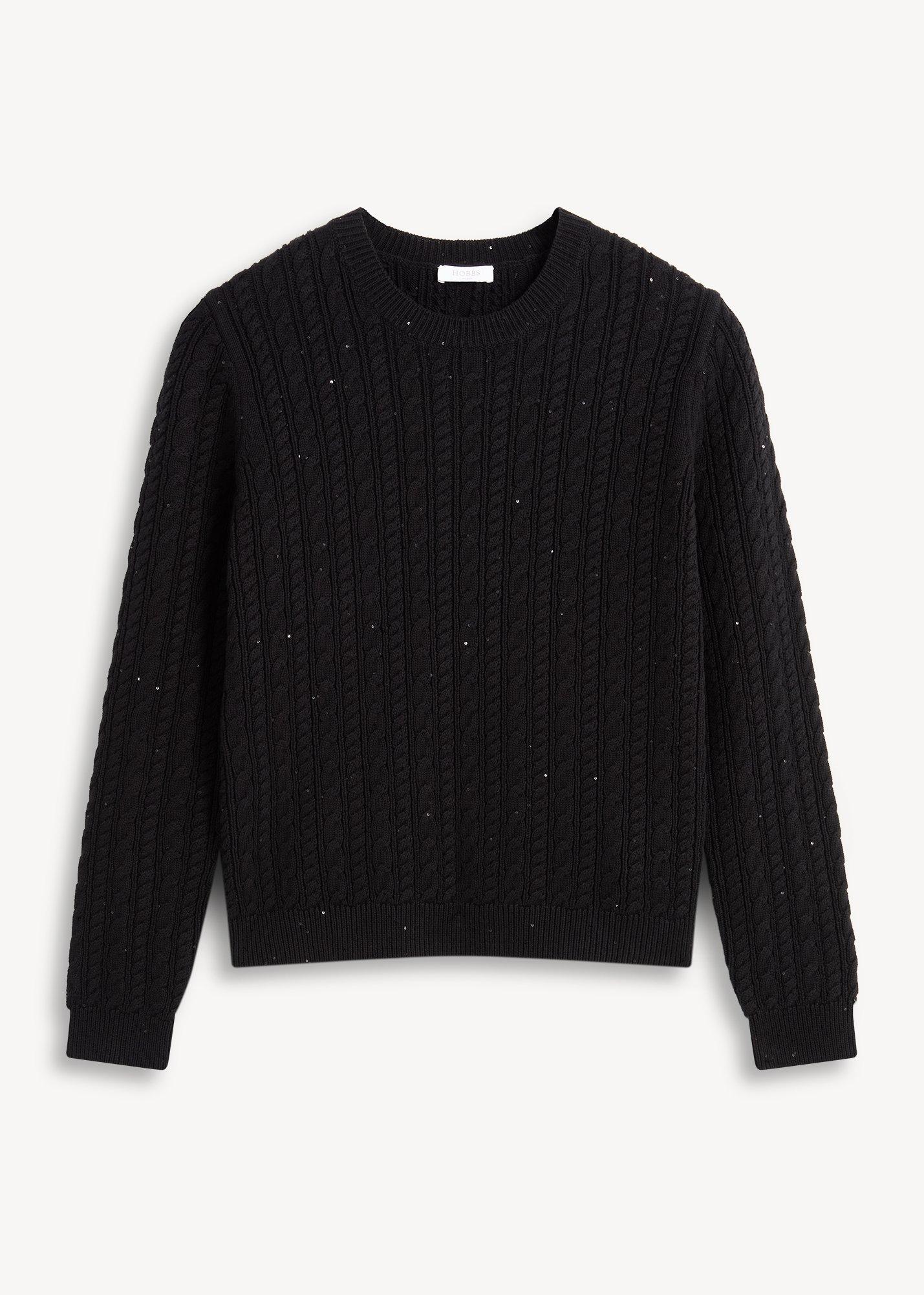 Lennon Cable Sequin Jumper With Cotton