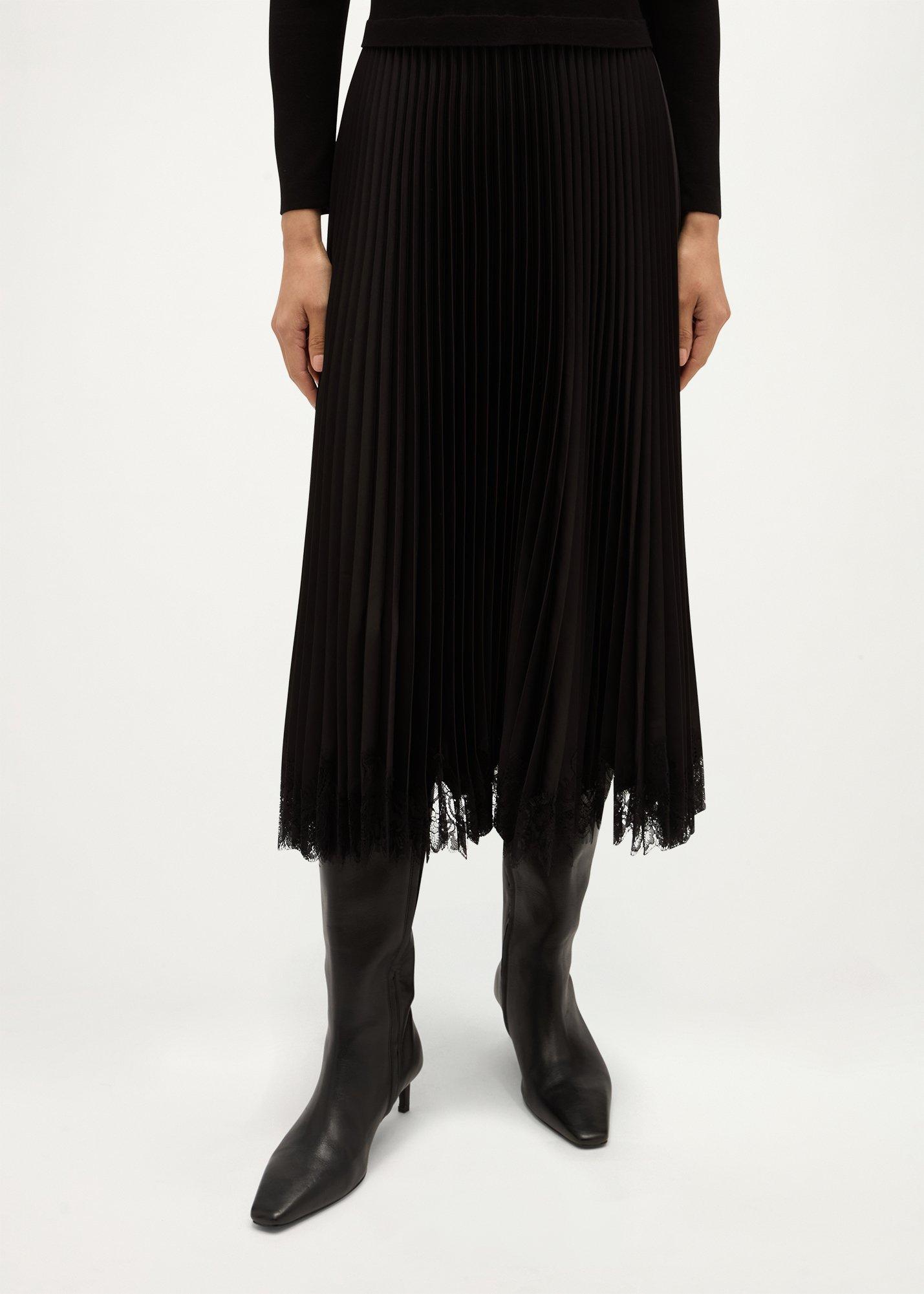 Lucinda Lace Knit Dress, Black, hi-res
