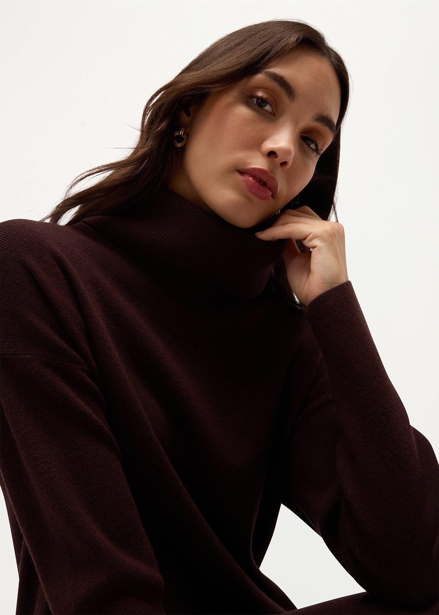 Yvette Knit Dress, Alder Brown, hi-res