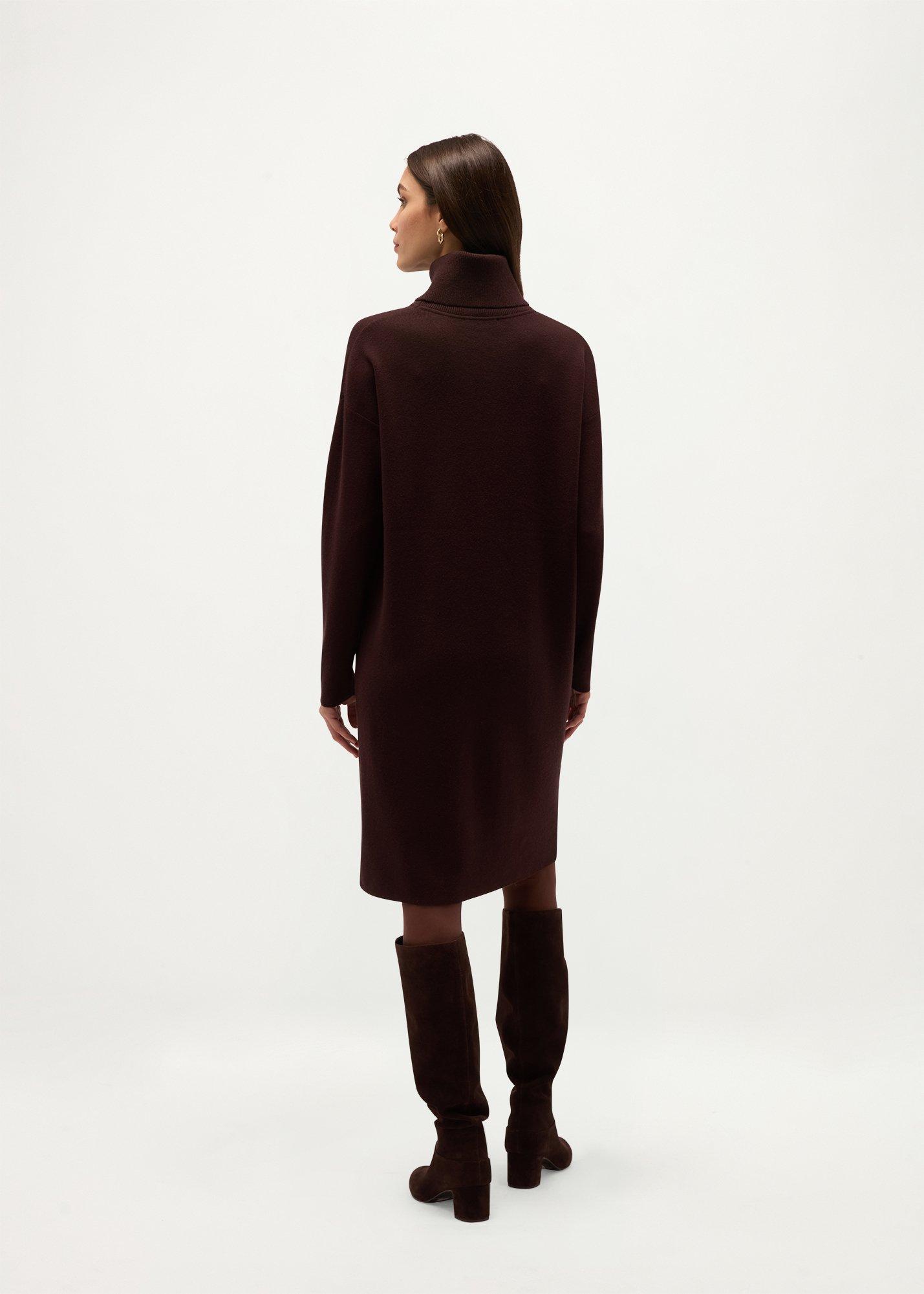 Yvette Knit Dress, Alder Brown, hi-res