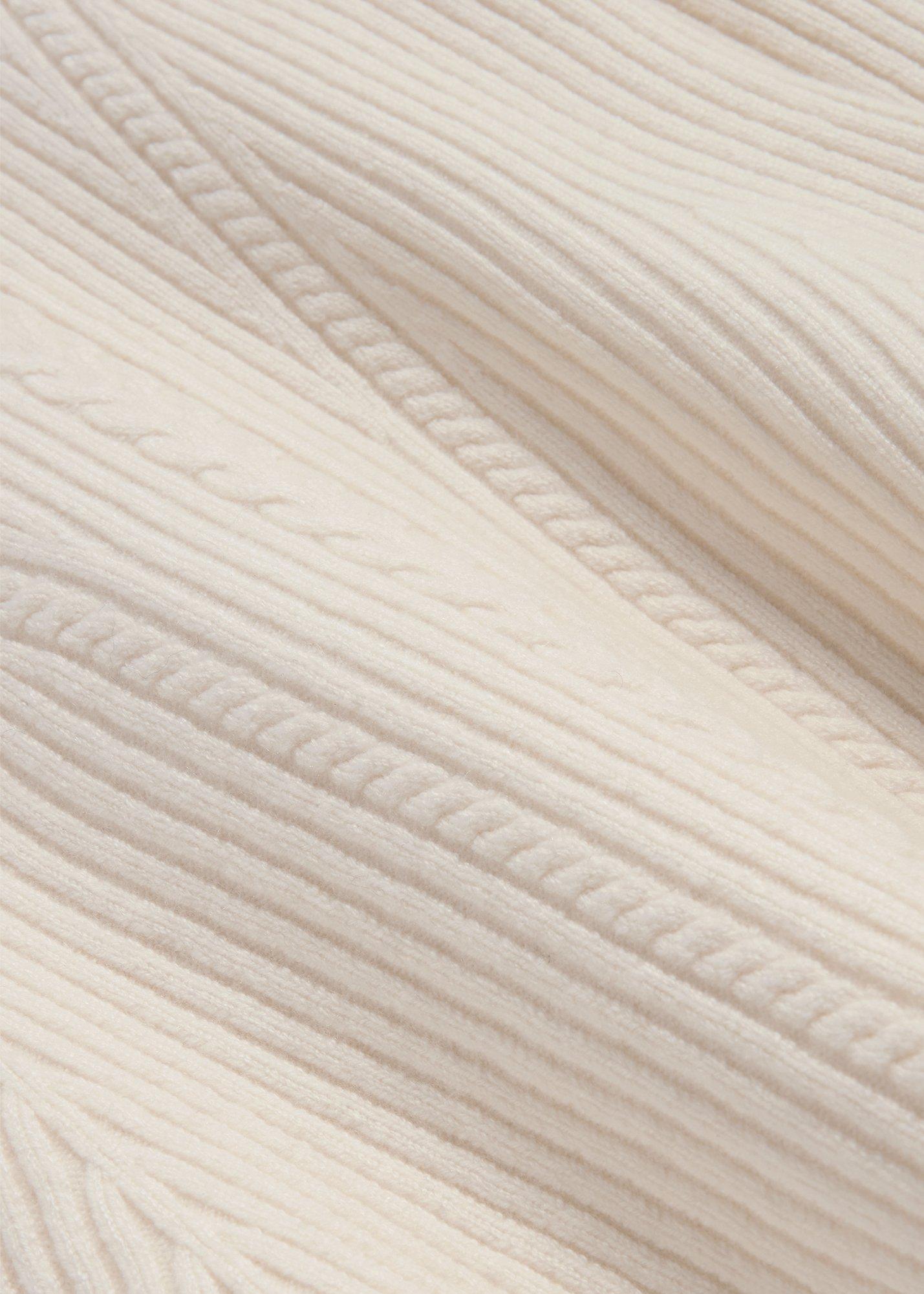 Lucie Cable Peplum Jumper, Ivory, hi-res