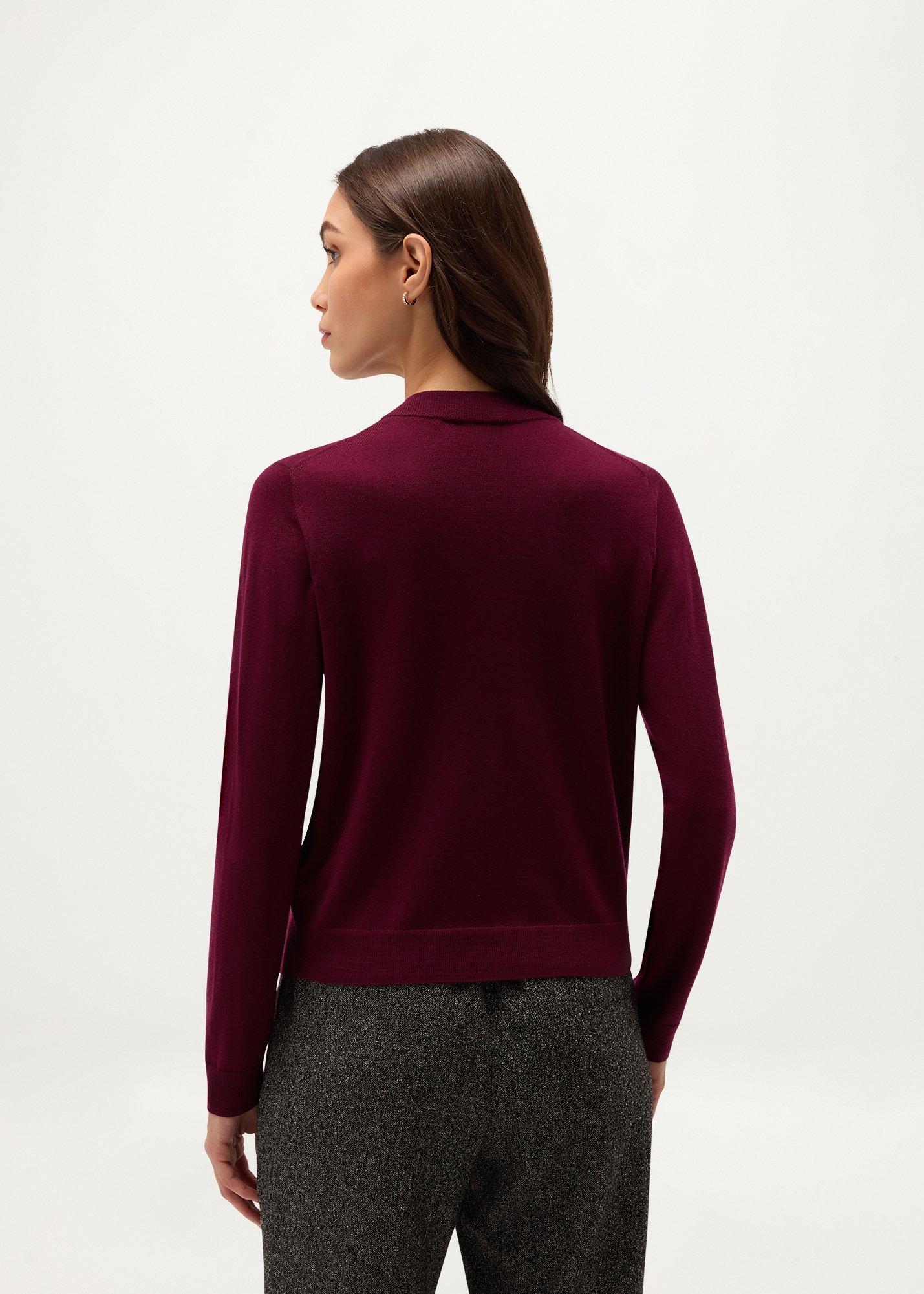 Marie Merino Cardigan, Warm Plum, hi-res