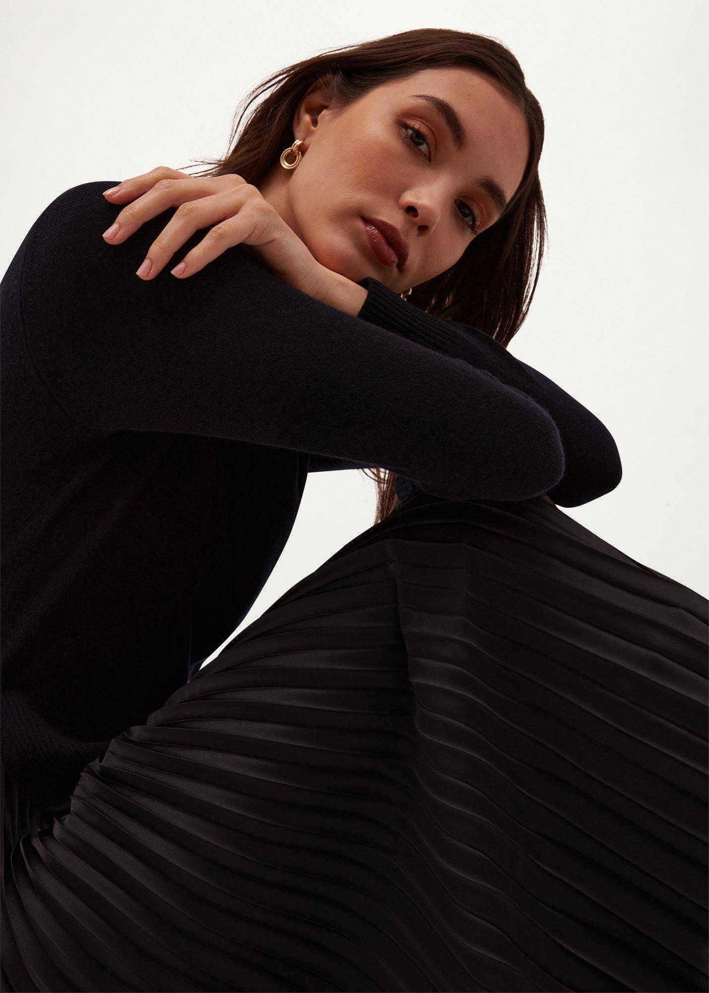 Sia Knitted Dress, Hobbs Navy, hi-res