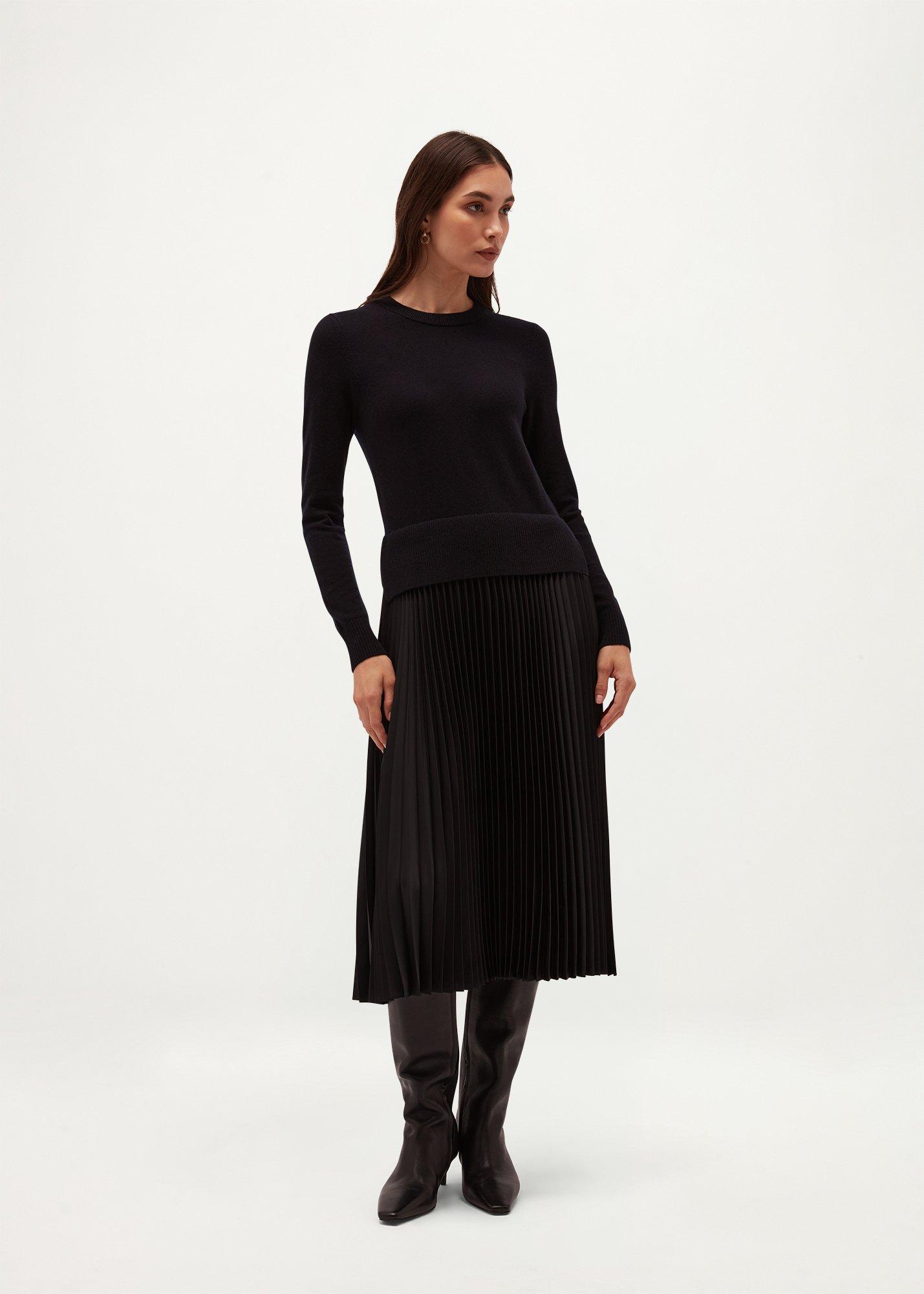 Sia Knitted Dress, Hobbs Navy, hi-res