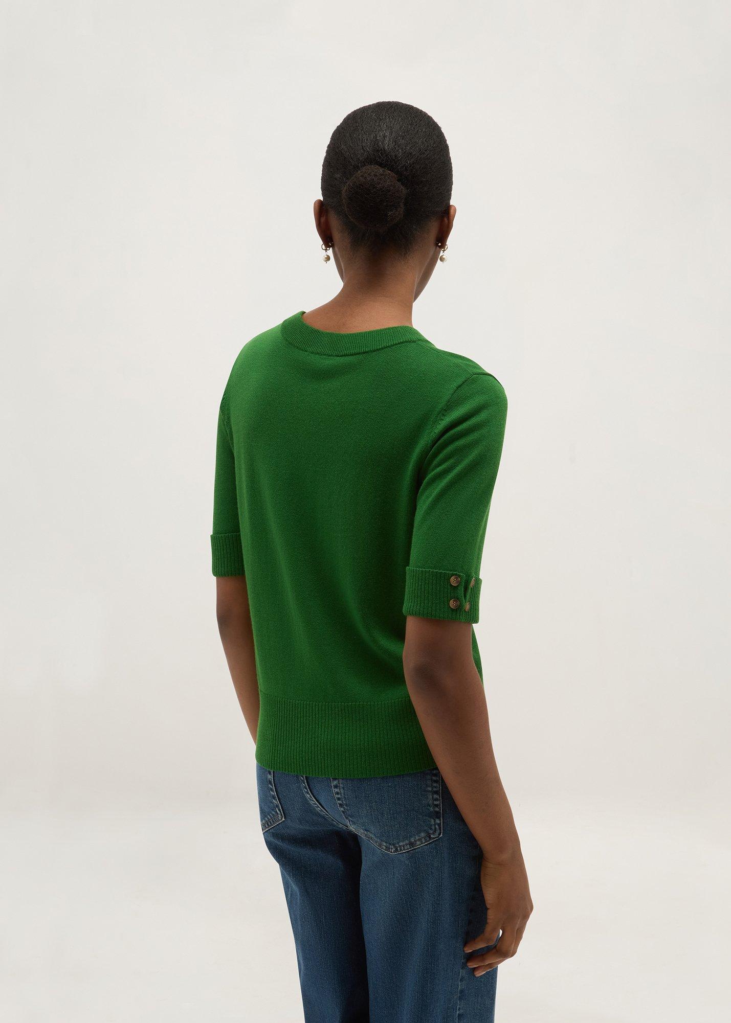 Leanne Knitted Top, Spruce Green, hi-res