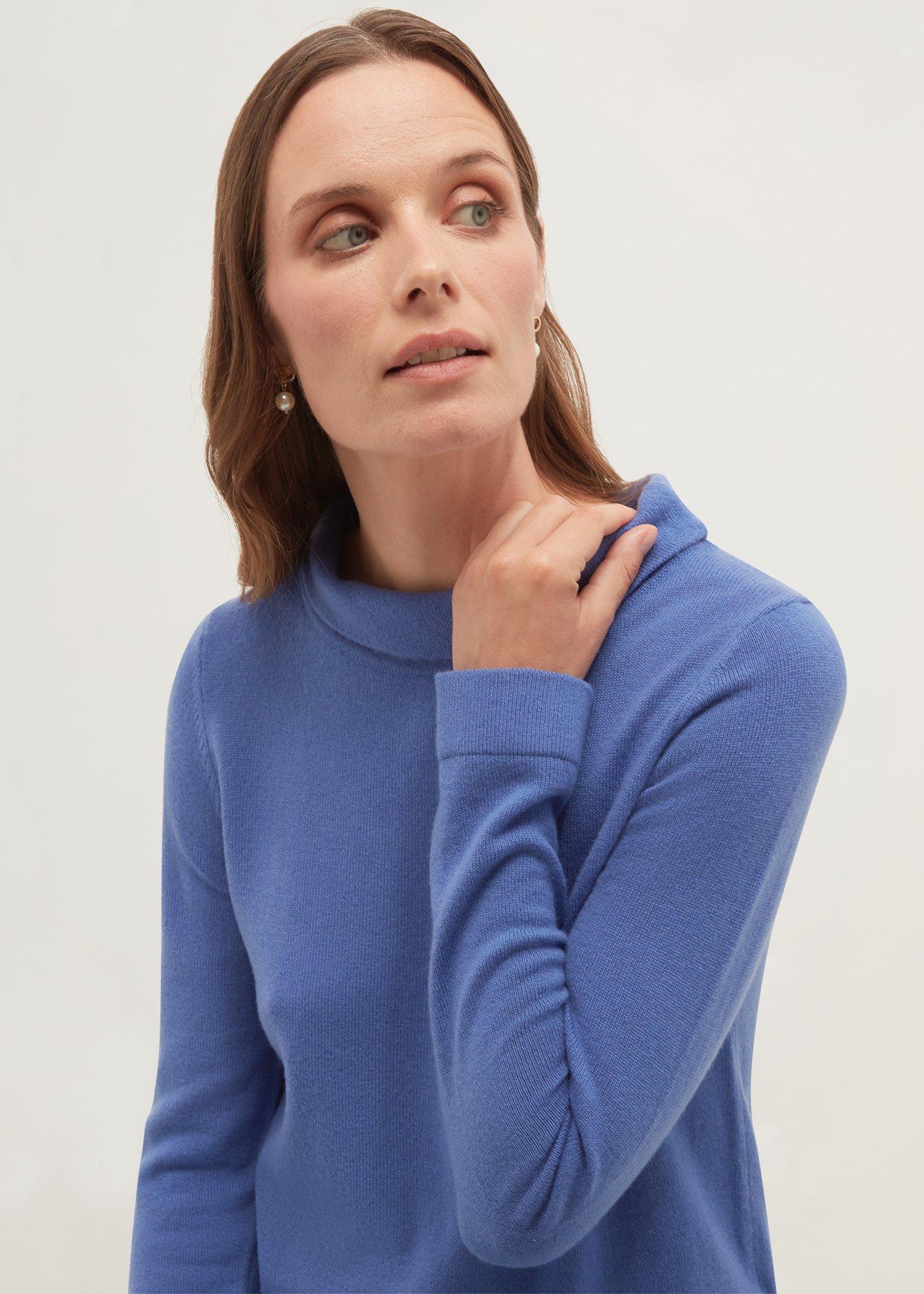 Audrey Wool Cashmere Jumper, Blueberry, hi-res