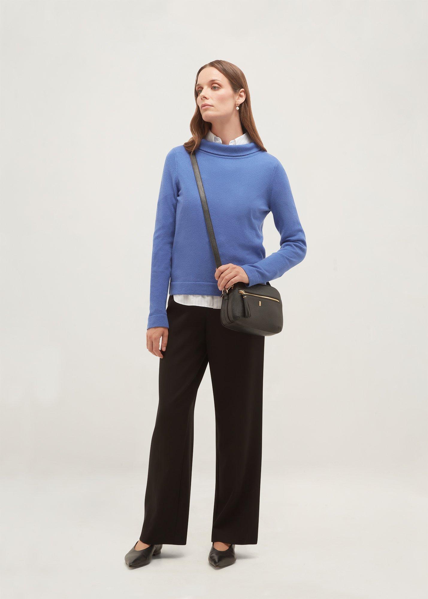 Audrey Wool Cashmere Jumper, Blueberry, hi-res