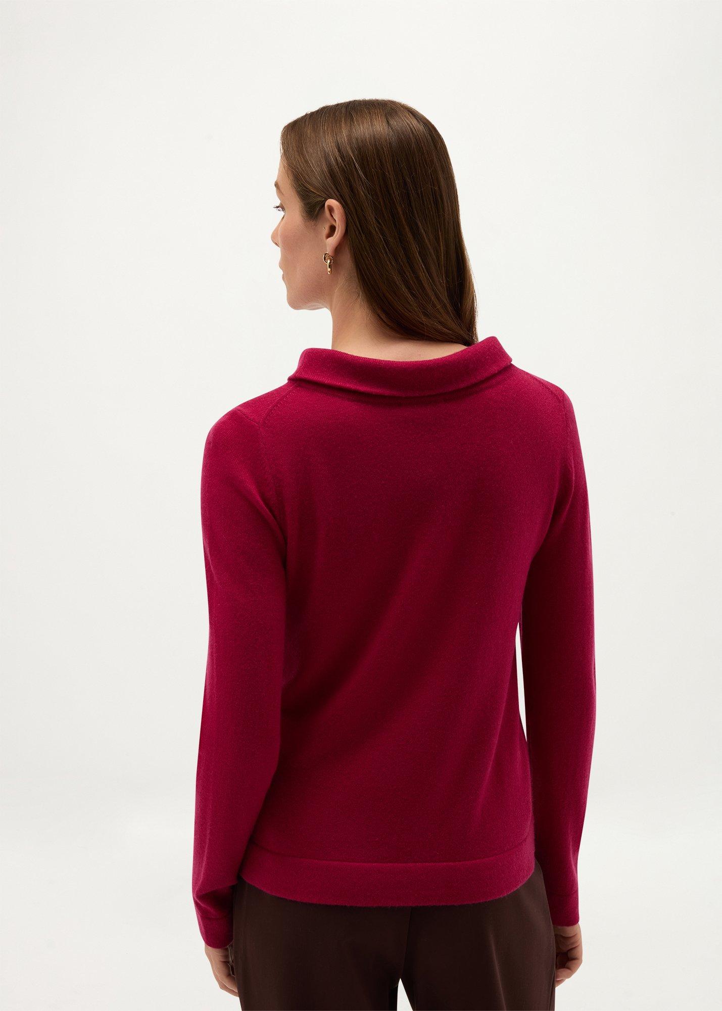 Audrey Wool Cashmere Jumper, Claret Pink, hi-res