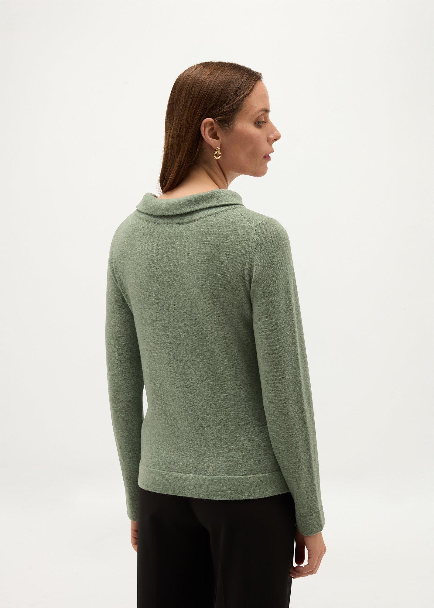 Audrey Wool Cashmere Jumper, Cool Sage Marl, hi-res