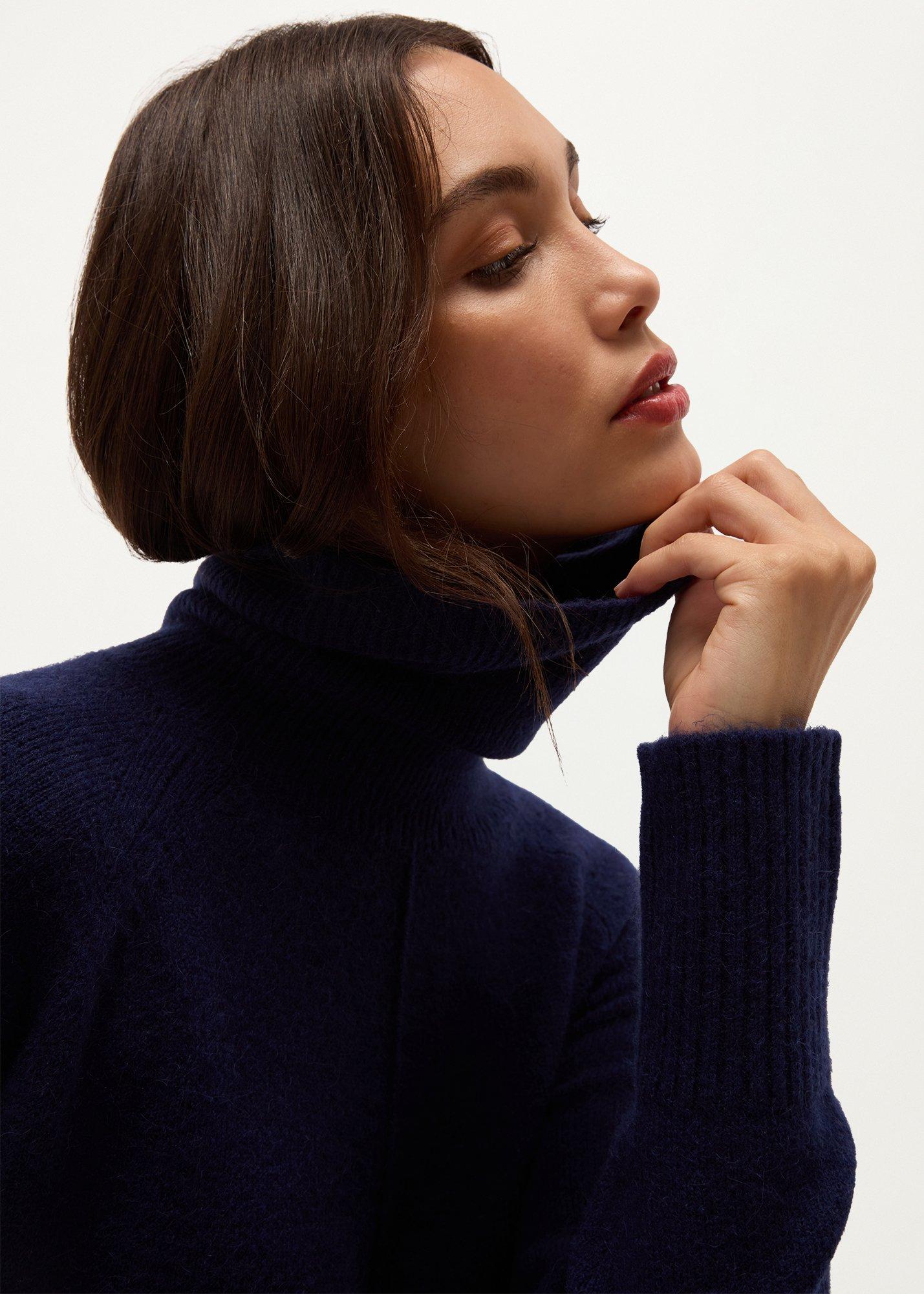 Nessa Knitted Dress, Rich Navy Blue, hi-res