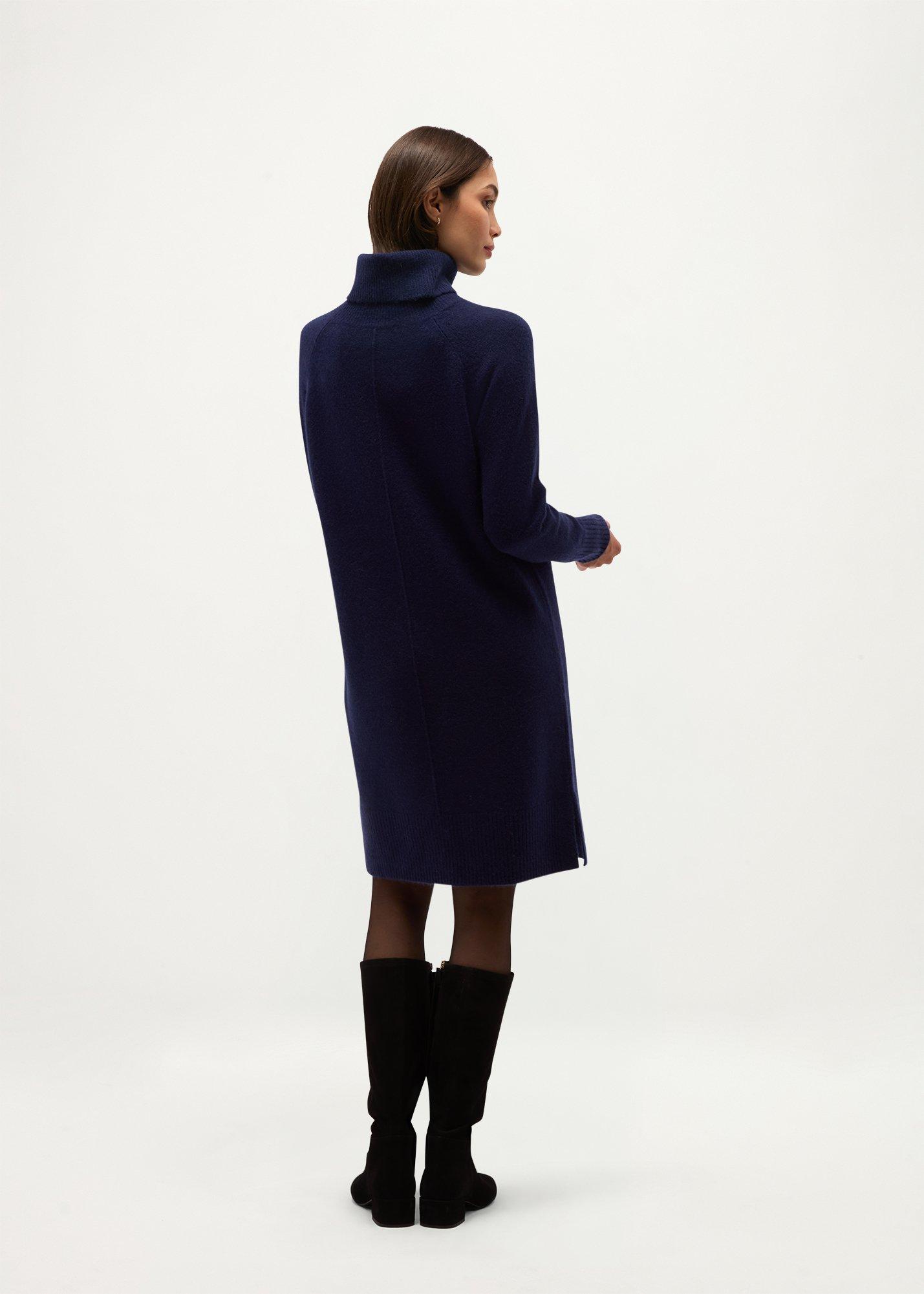 Nessa Knitted Dress, Rich Navy Blue, hi-res