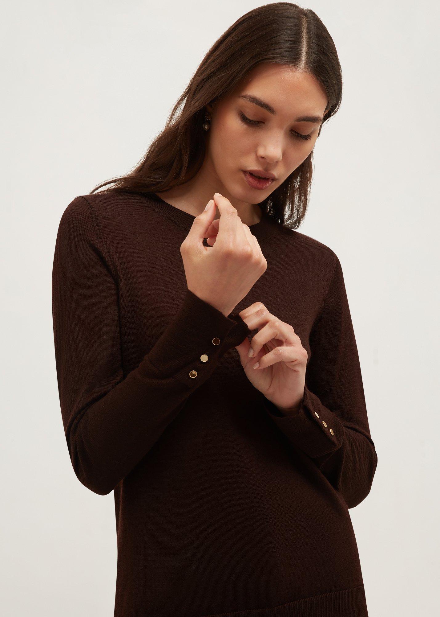 Penny Merino Jumper, Alder Brown, hi-res