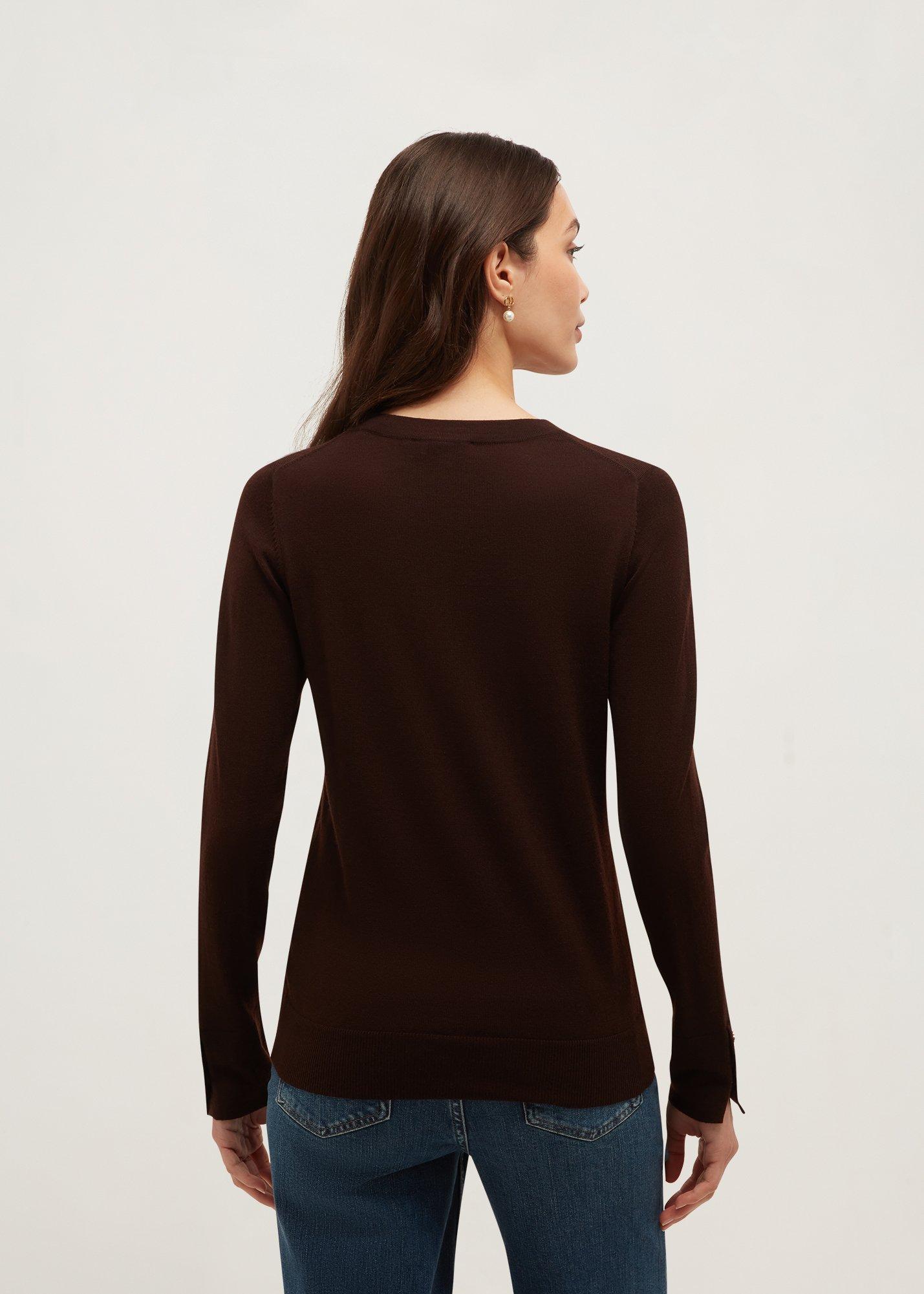 Penny Merino Jumper, Alder Brown, hi-res