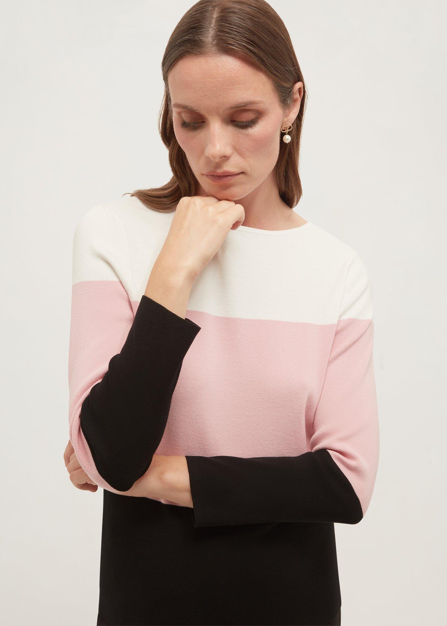 Alice Colourblock Jumper, Sweet Pink, hi-res