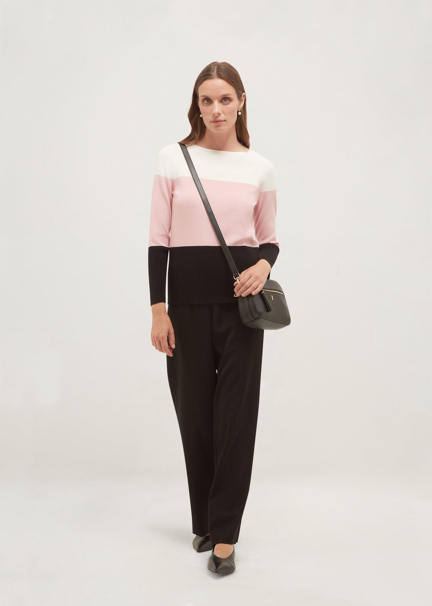 Alice Colourblock Jumper, Sweet Pink, hi-res