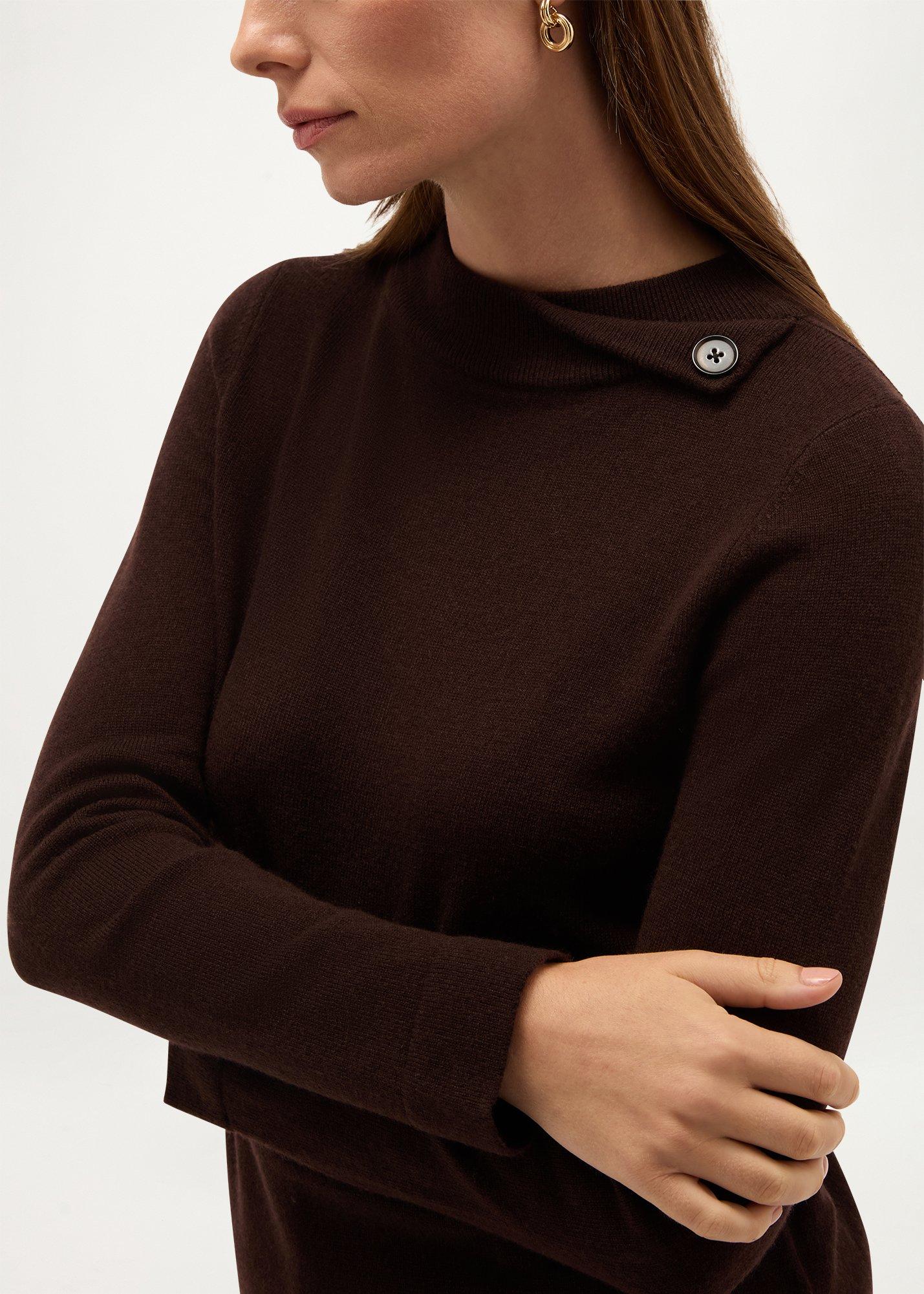 Talia Wool Cashmere Jumper, Alder Brown, hi-res