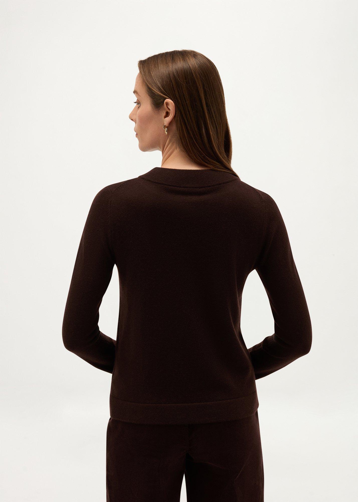 Talia Wool Cashmere Jumper, Alder Brown, hi-res