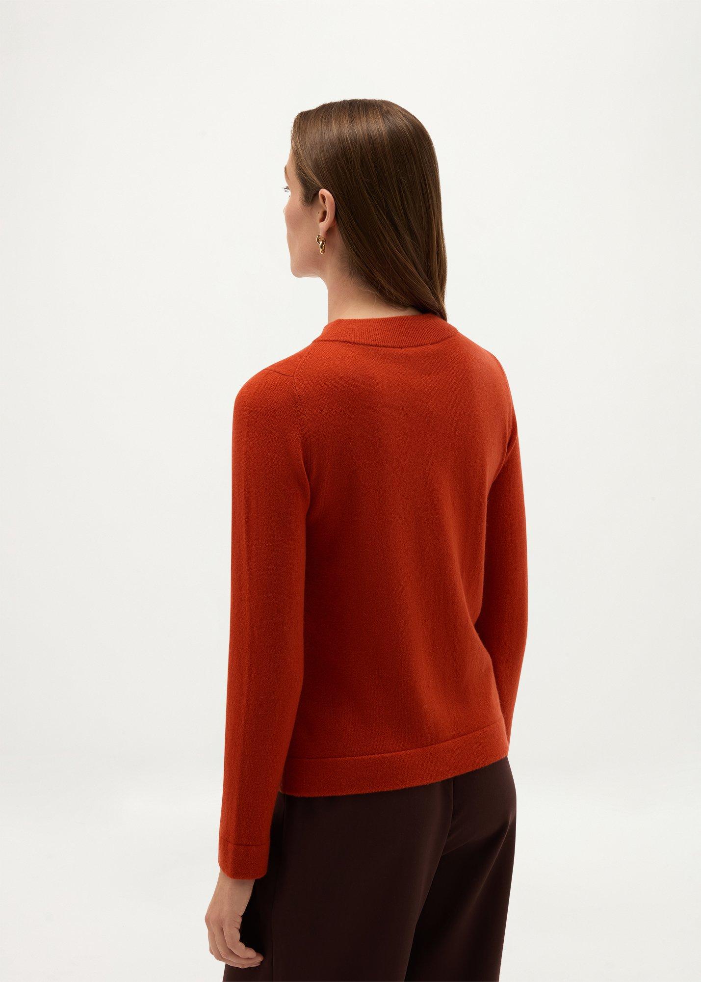 Talia Wool Cashmere Jumper, Deep Orange, hi-res