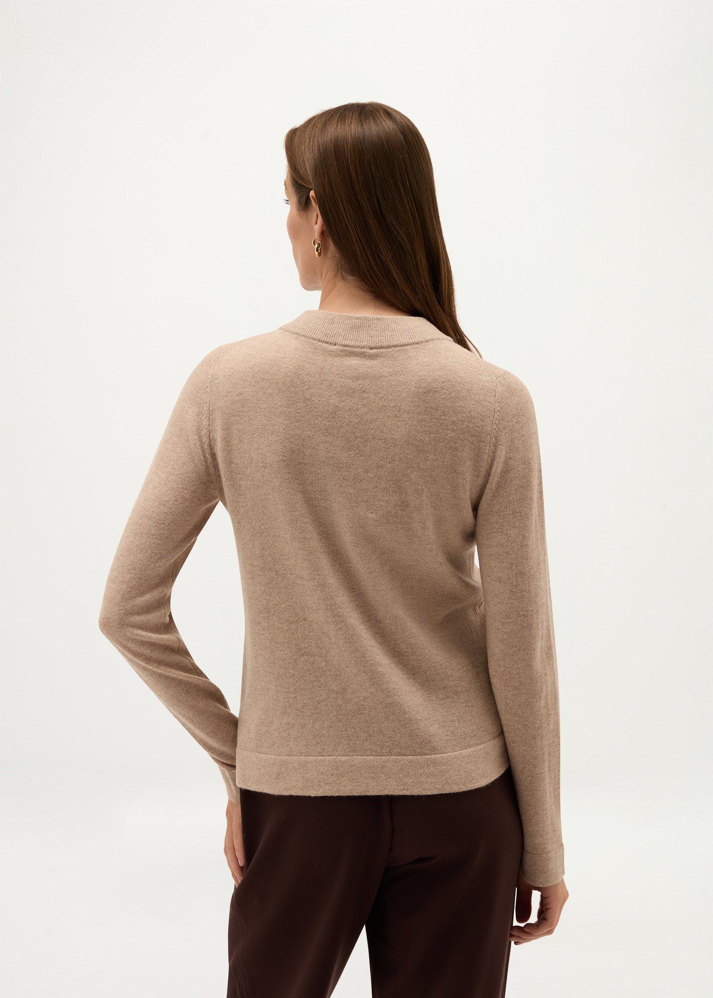 Talia Wool Cashmere Jumper, Oatmeal Marl, hi-res