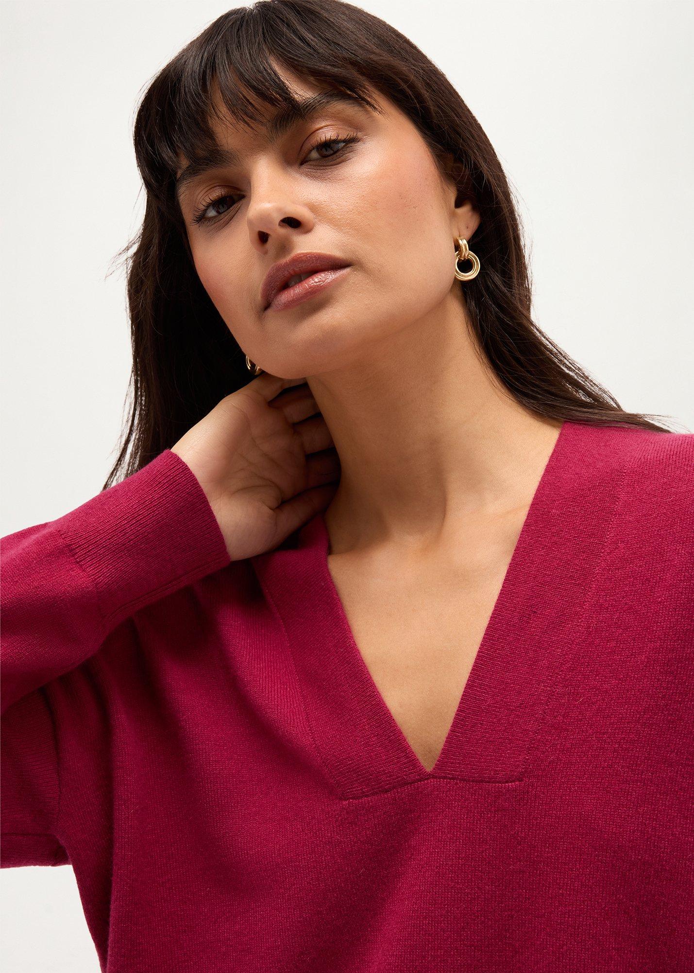 Lettie Jumper With Wool, Claret Pink, hi-res