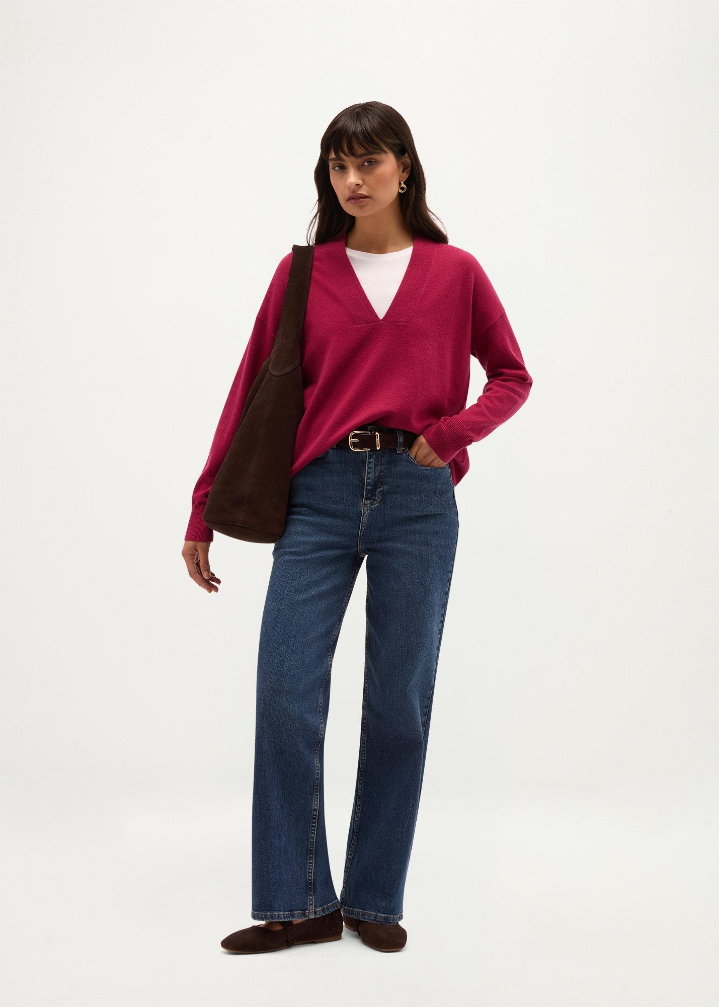 Lettie Jumper With Wool, Claret Pink, hi-res