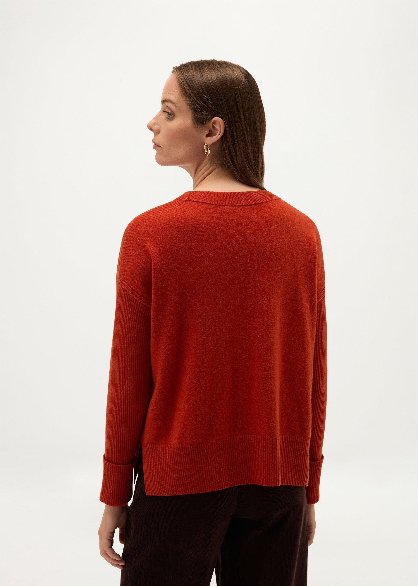Darla Jumper With Wool, Deep Orange, hi-res