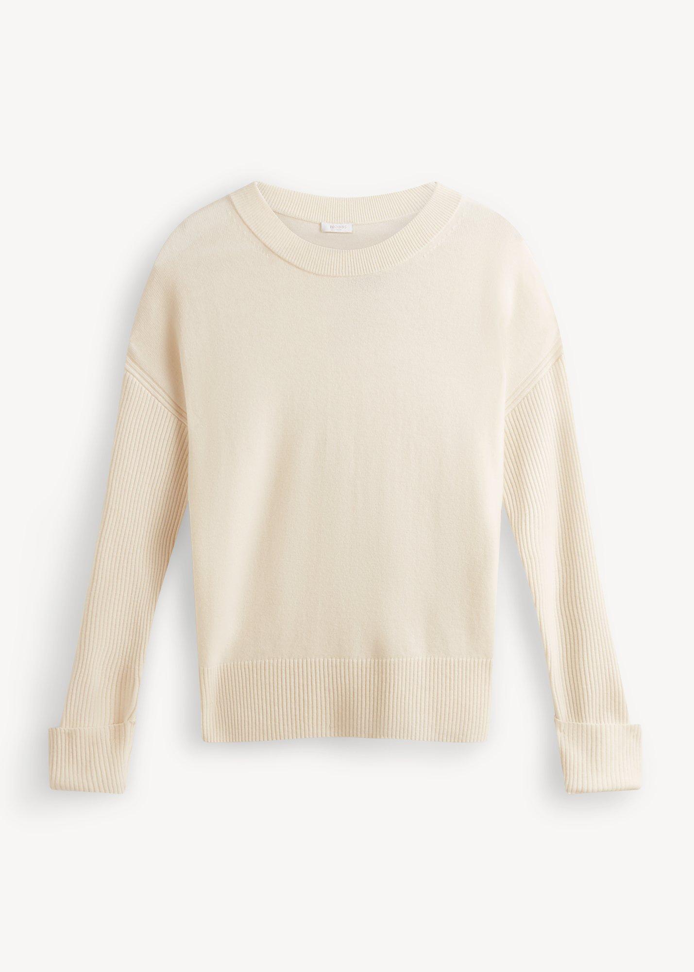 Darla Wool Blend Jumper, Ivory, hi-res