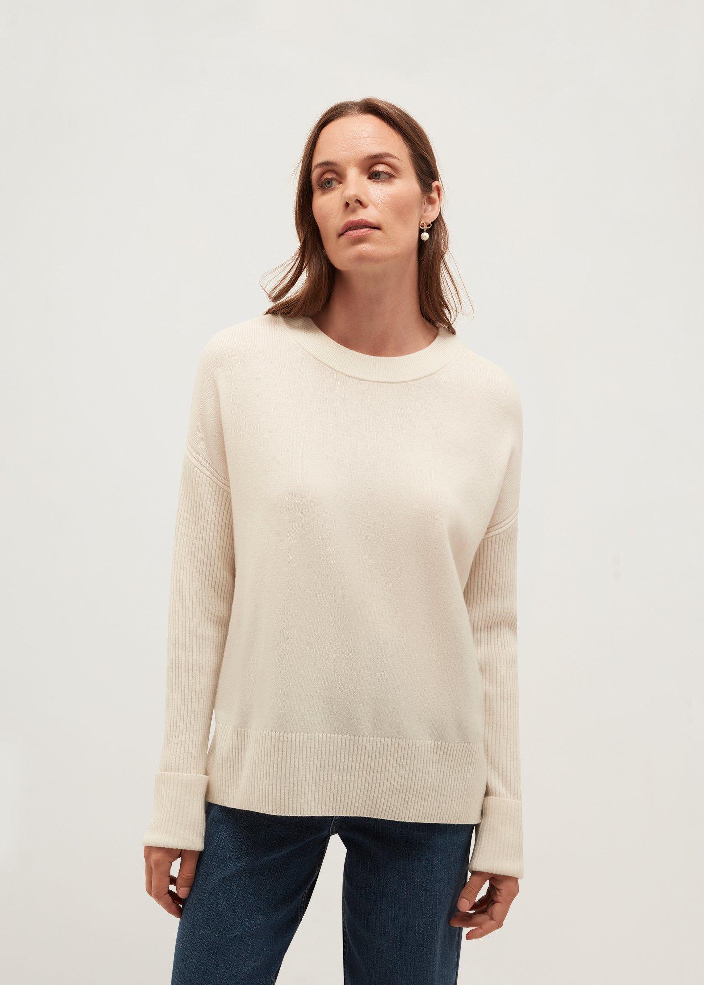 Darla Wool Blend Jumper, Ivory, hi-res