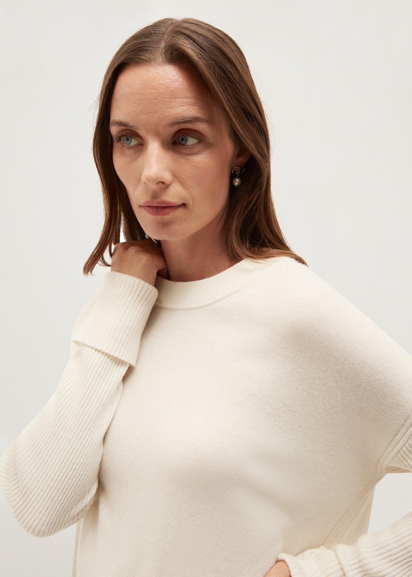 Darla Wool Blend Jumper, Ivory, hi-res