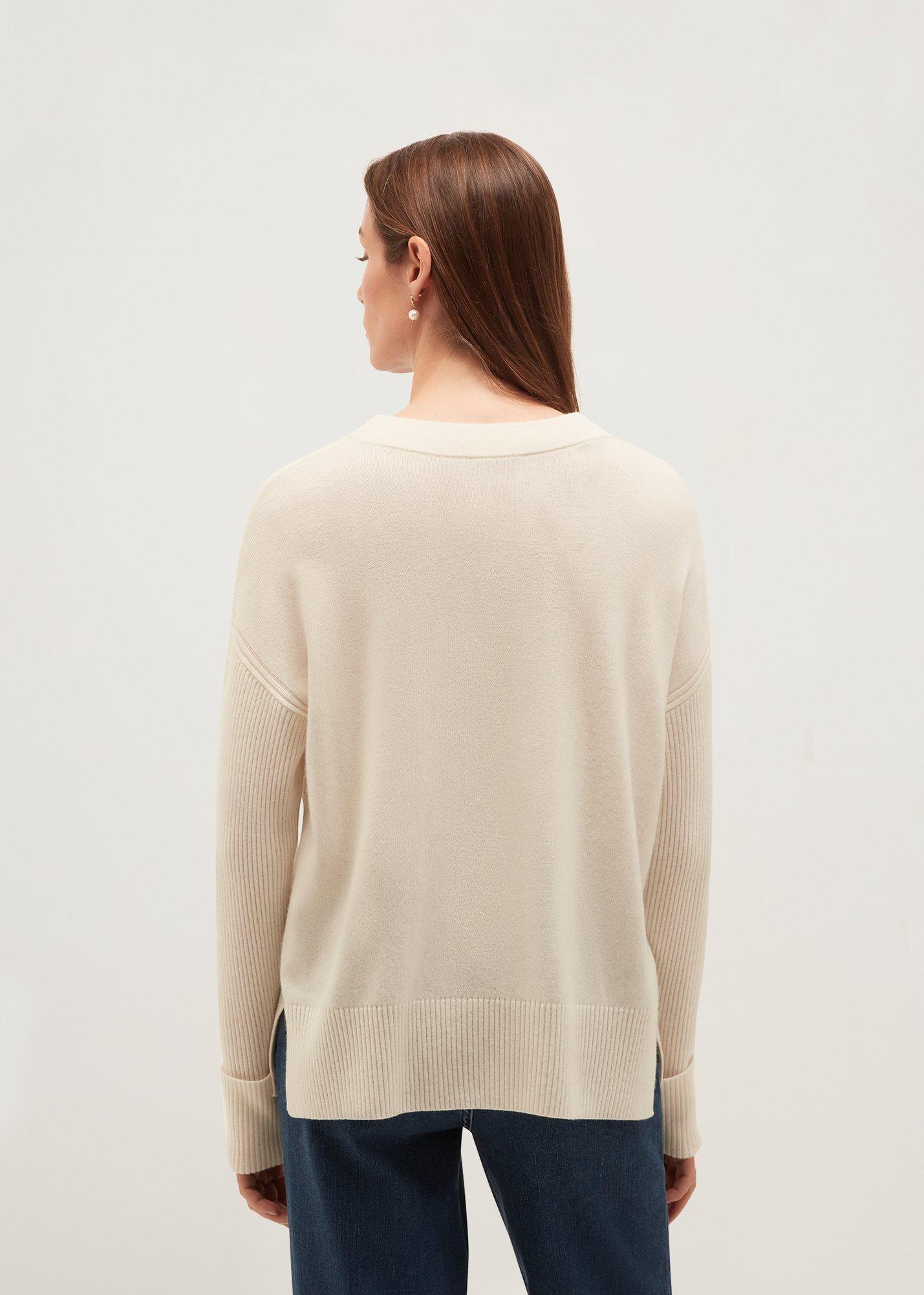 Darla Wool Blend Jumper, Ivory, hi-res