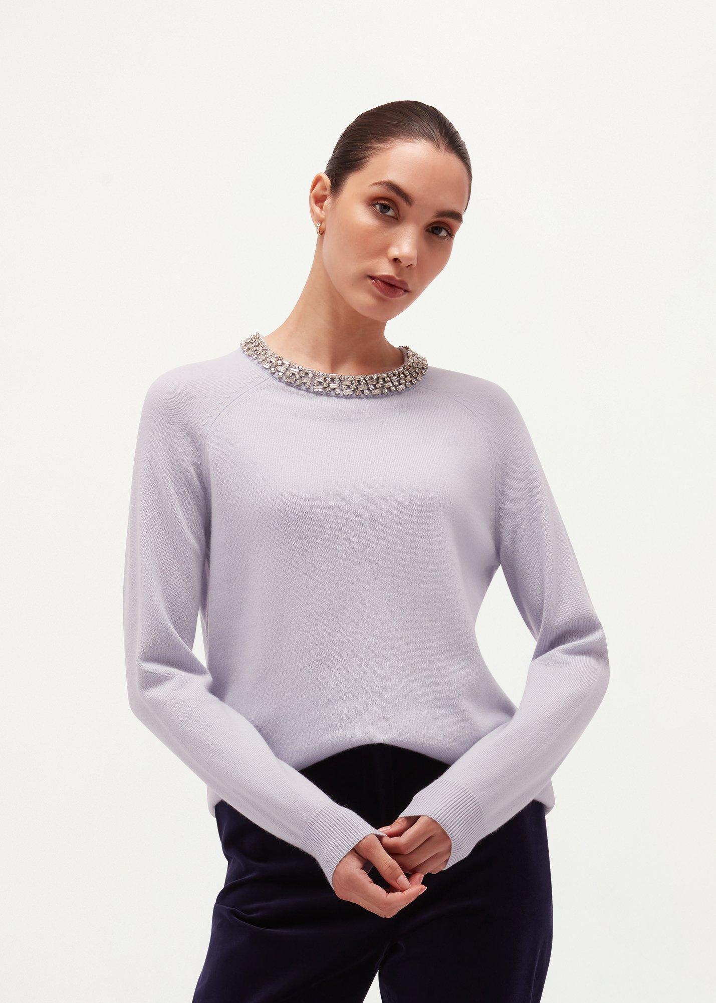 Sherry Embellished Jumper With Wool