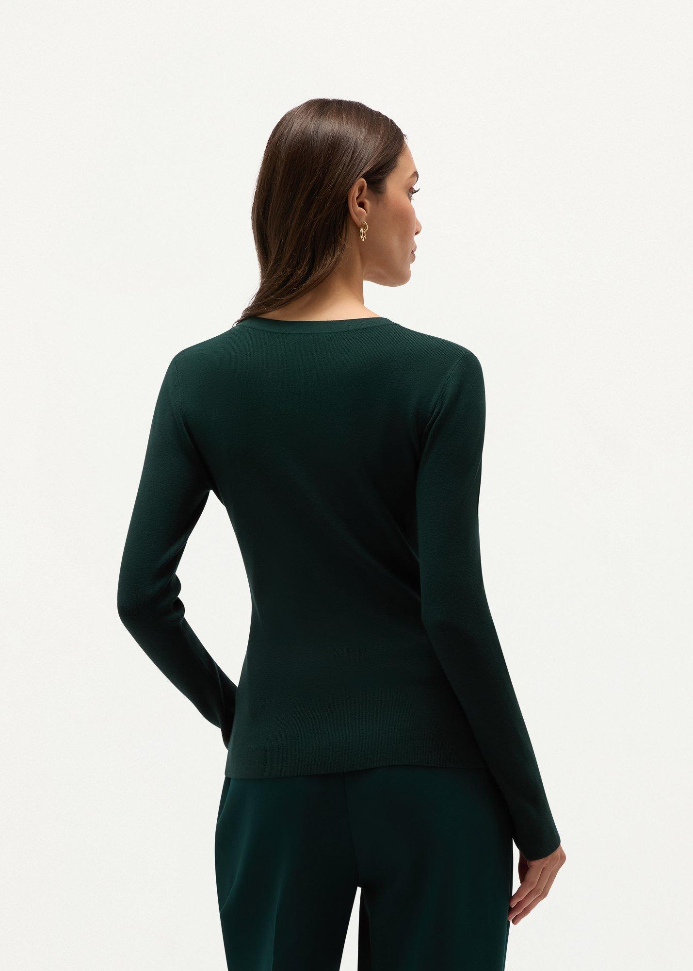 Hayden Button Front Jumper, Dark Fir Green, hi-res