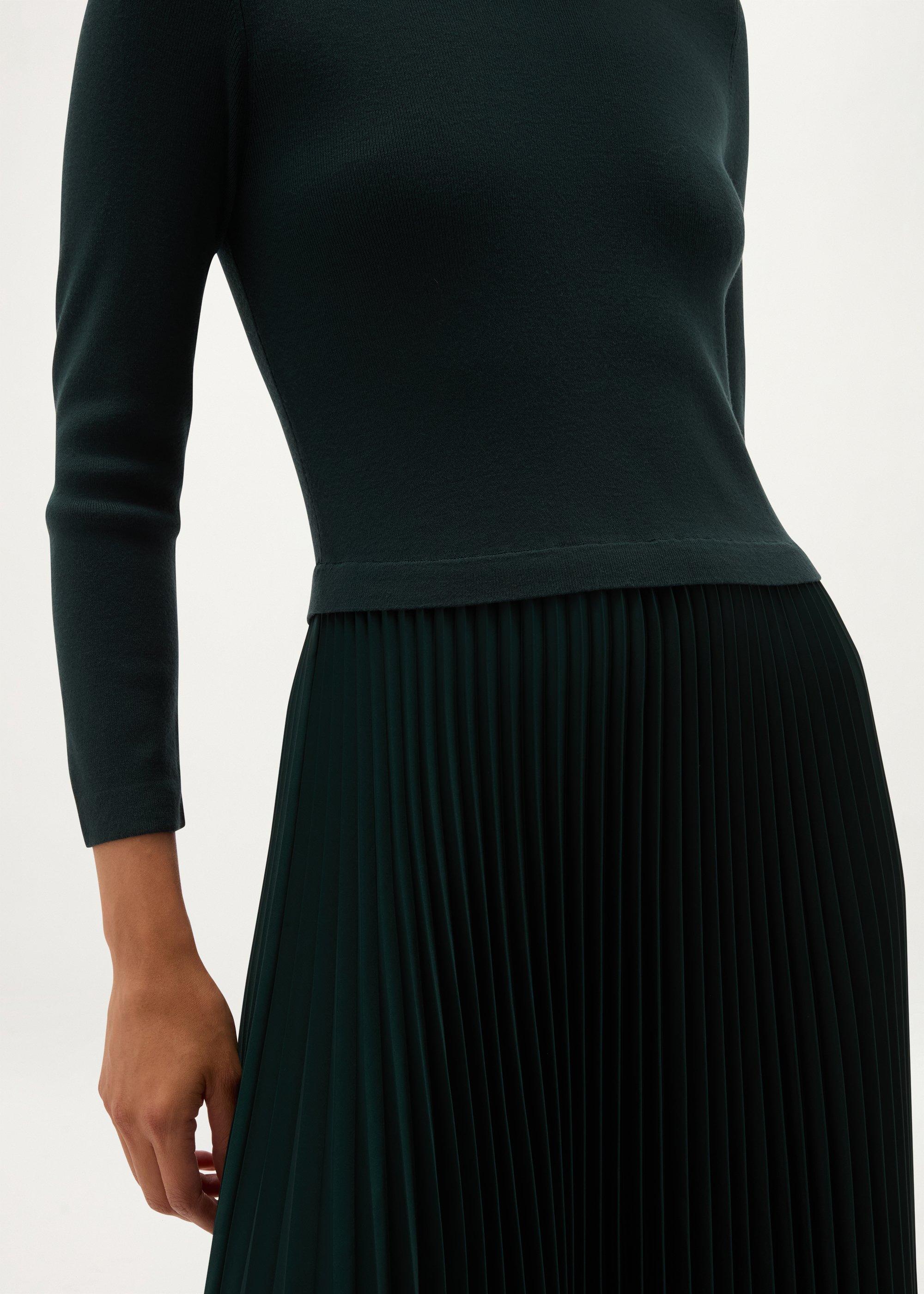 Lucinda Knitted Dress, Dark Fir Green, hi-res
